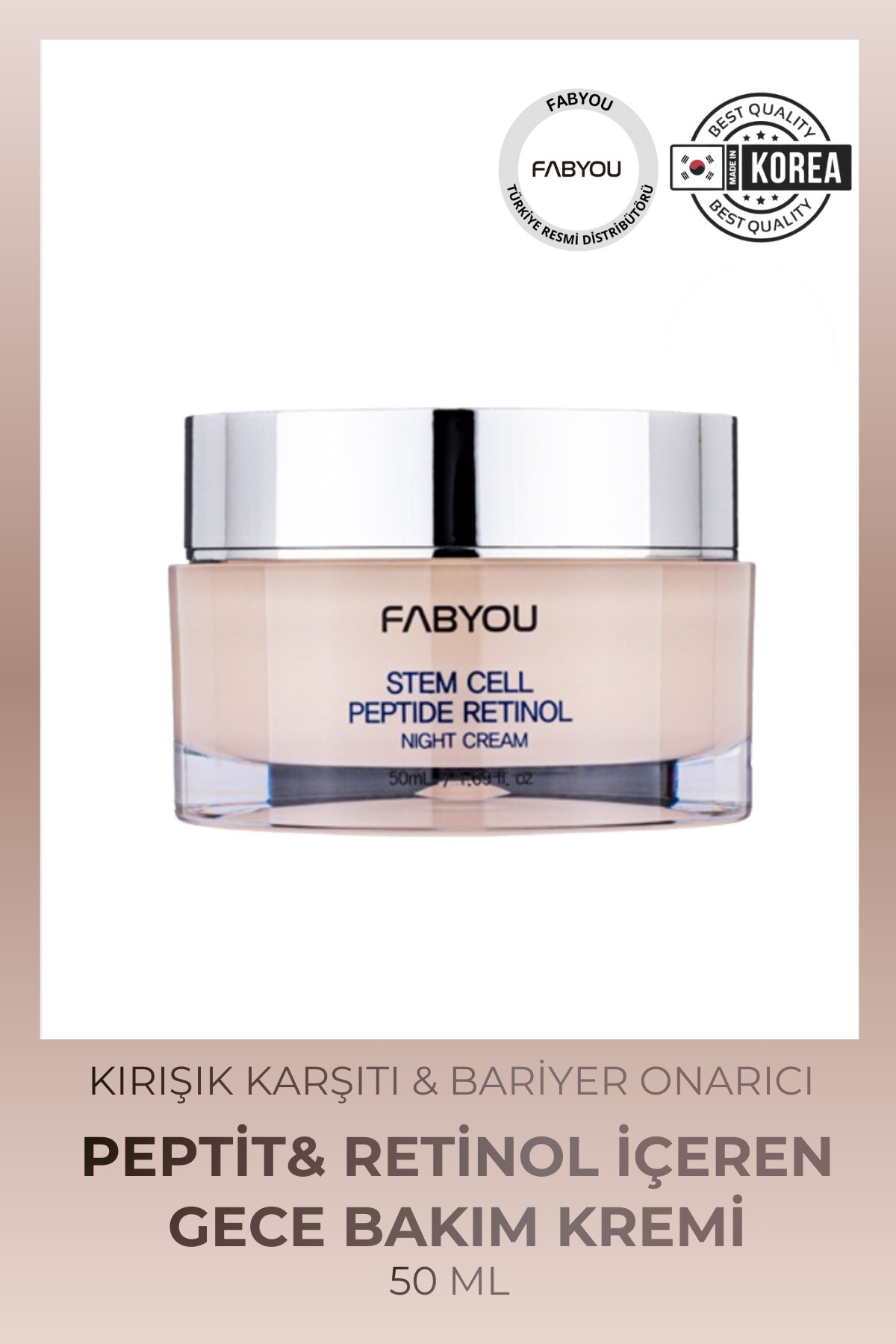 Peptit ve Retinol İçeren Gece Kremi 50 ml