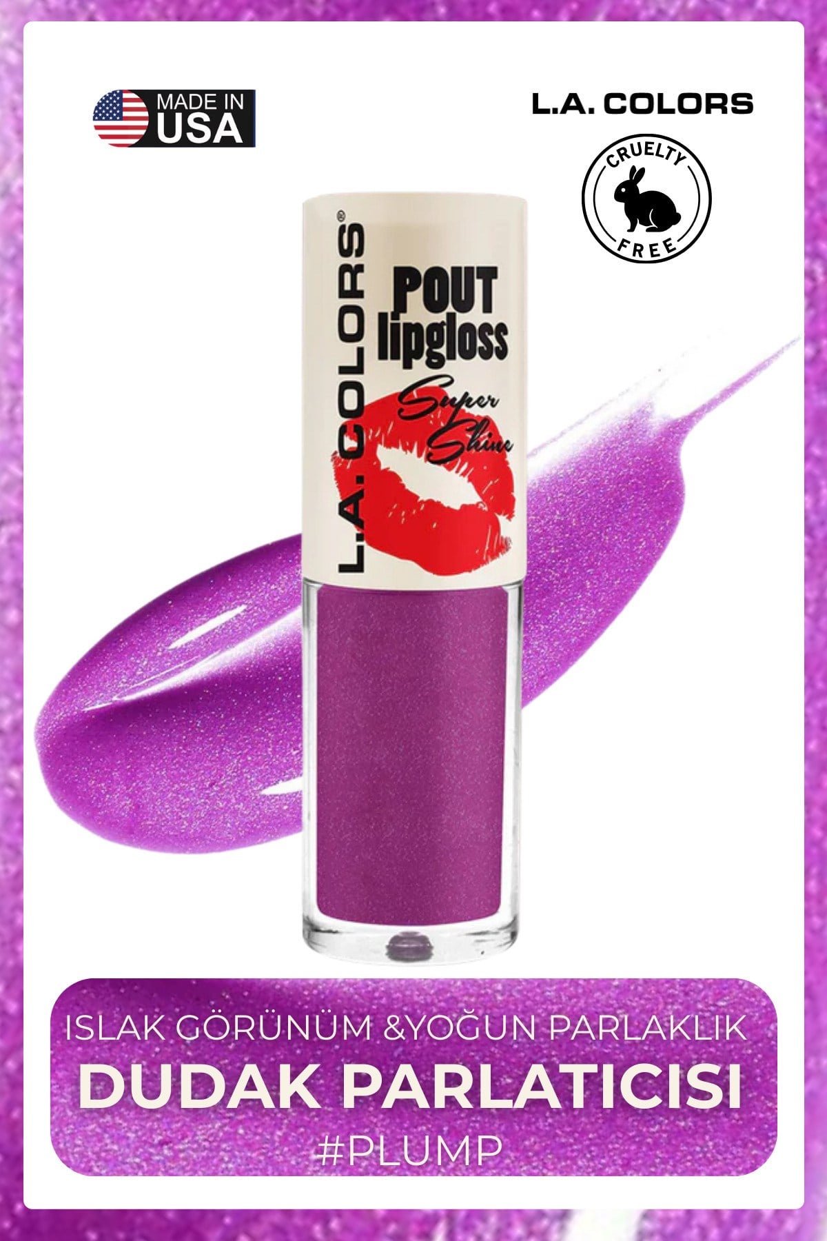 Pout Shiny Lipgloss - Islak Görünümlü Yoğun Parlaklık Veren Dudak Parlatıcısı #CLG649 Plump