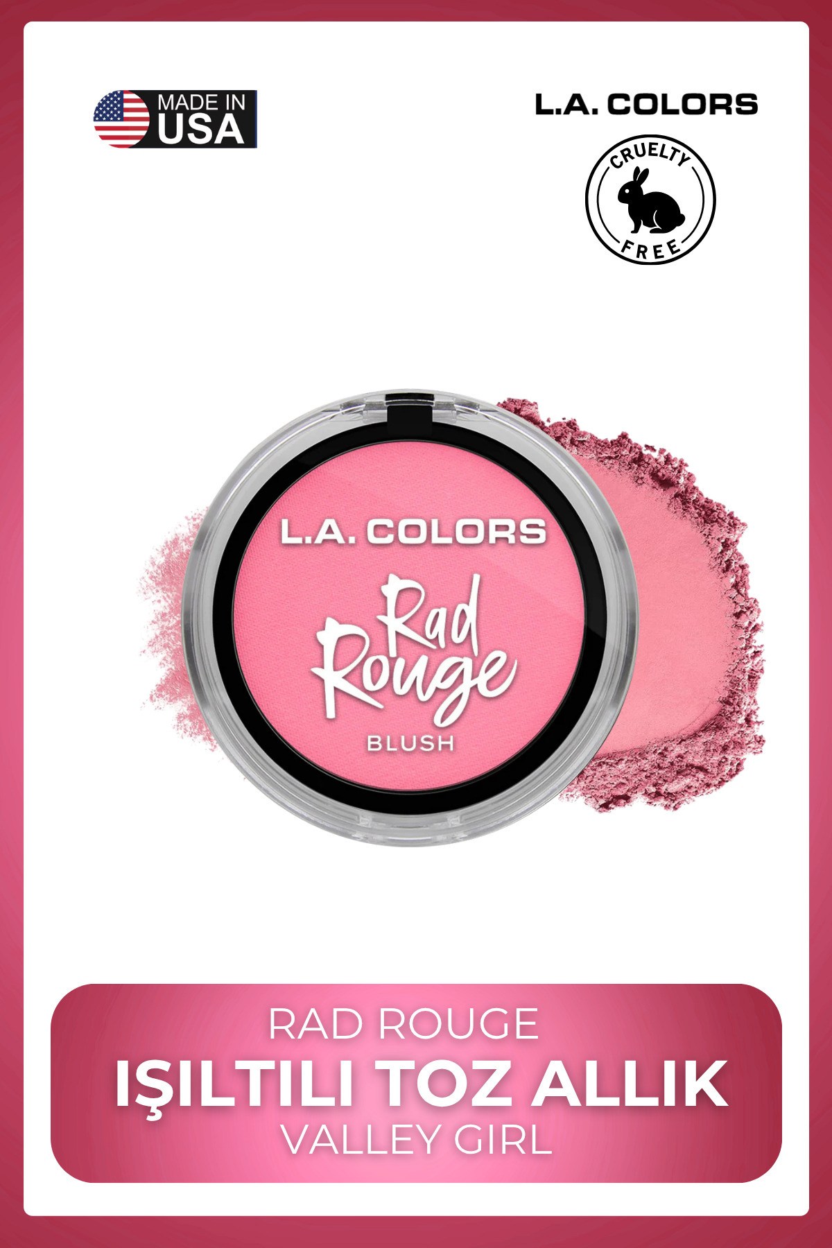 Rad Rouge Allık Serisi - Yoğun Renk Veren Uzun Süre Kalıcı Canlı Görünüm #CBL725 Valley Girl