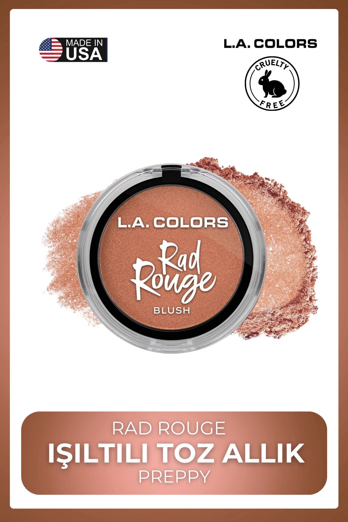 Rad Rouge Blush- Yoğun Renk Veren Uzun Süre Kalıcı Canlı Görünüm #CBL721 Preppy