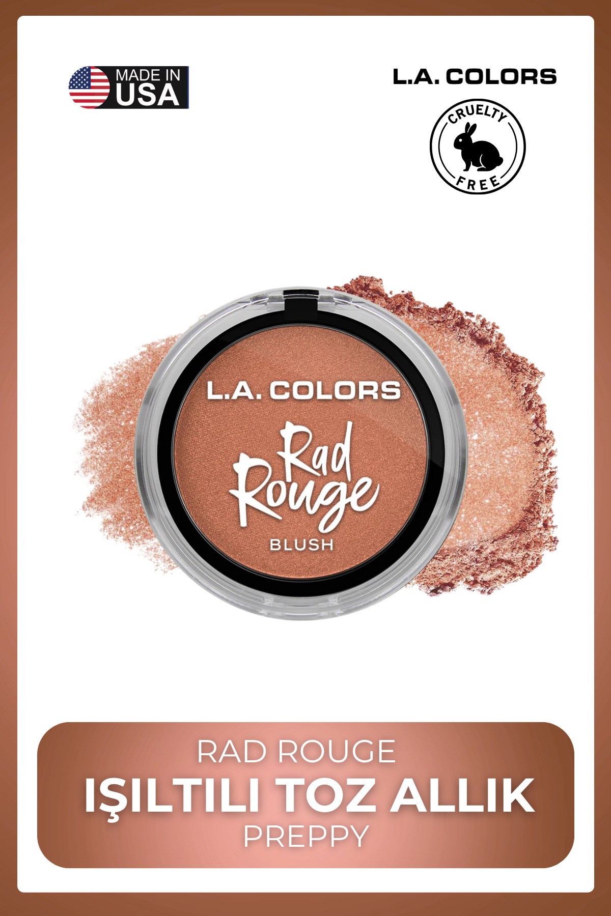 Rad Rouge Blush- Yoğun Renk Veren Uzun Süre Kalıcı Canlı Görünüm #CBL721 Preppy