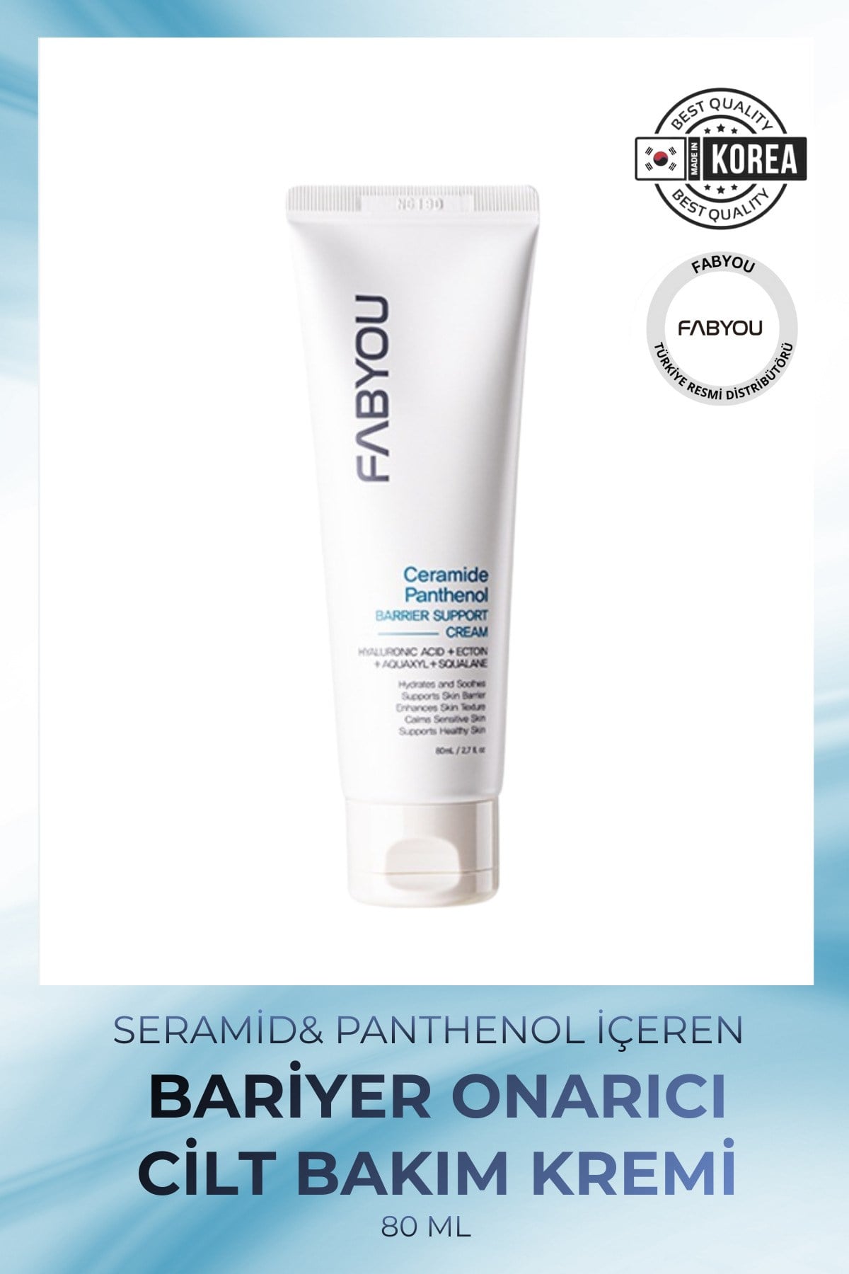 Seramid ve Panthenol İçeren Bariyer Güçlendirici Yüz Kremi 50 gr