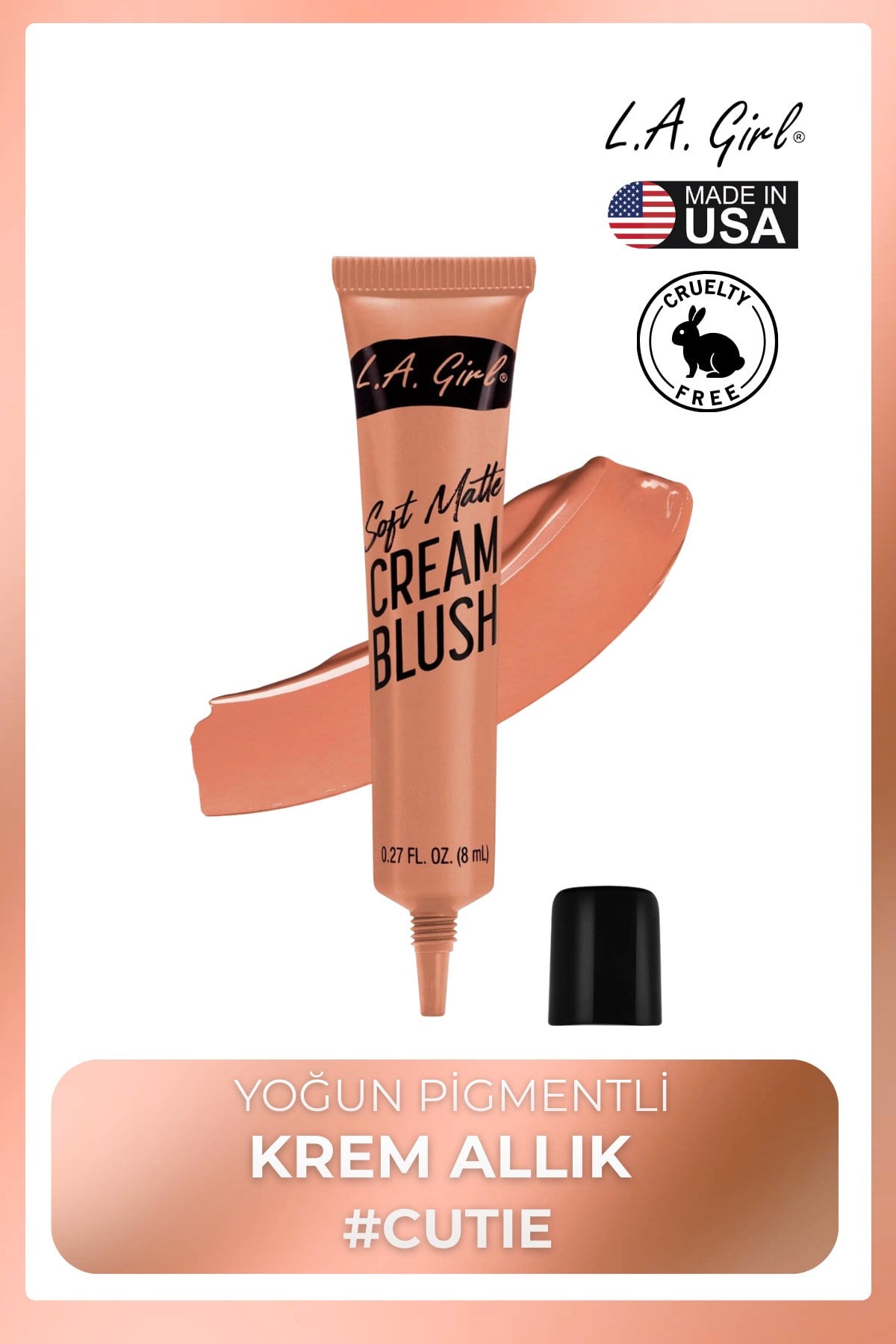 Soft Matte Cream Blush – Yoğun Pigmentli Krem Allık #Cutie - GBL440