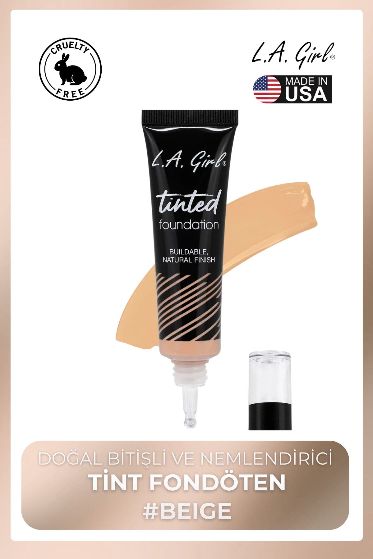 Tinted Foundation - Doğal Bitişli ve Nemlendirici Tint Fondöten #Beige - GLM755