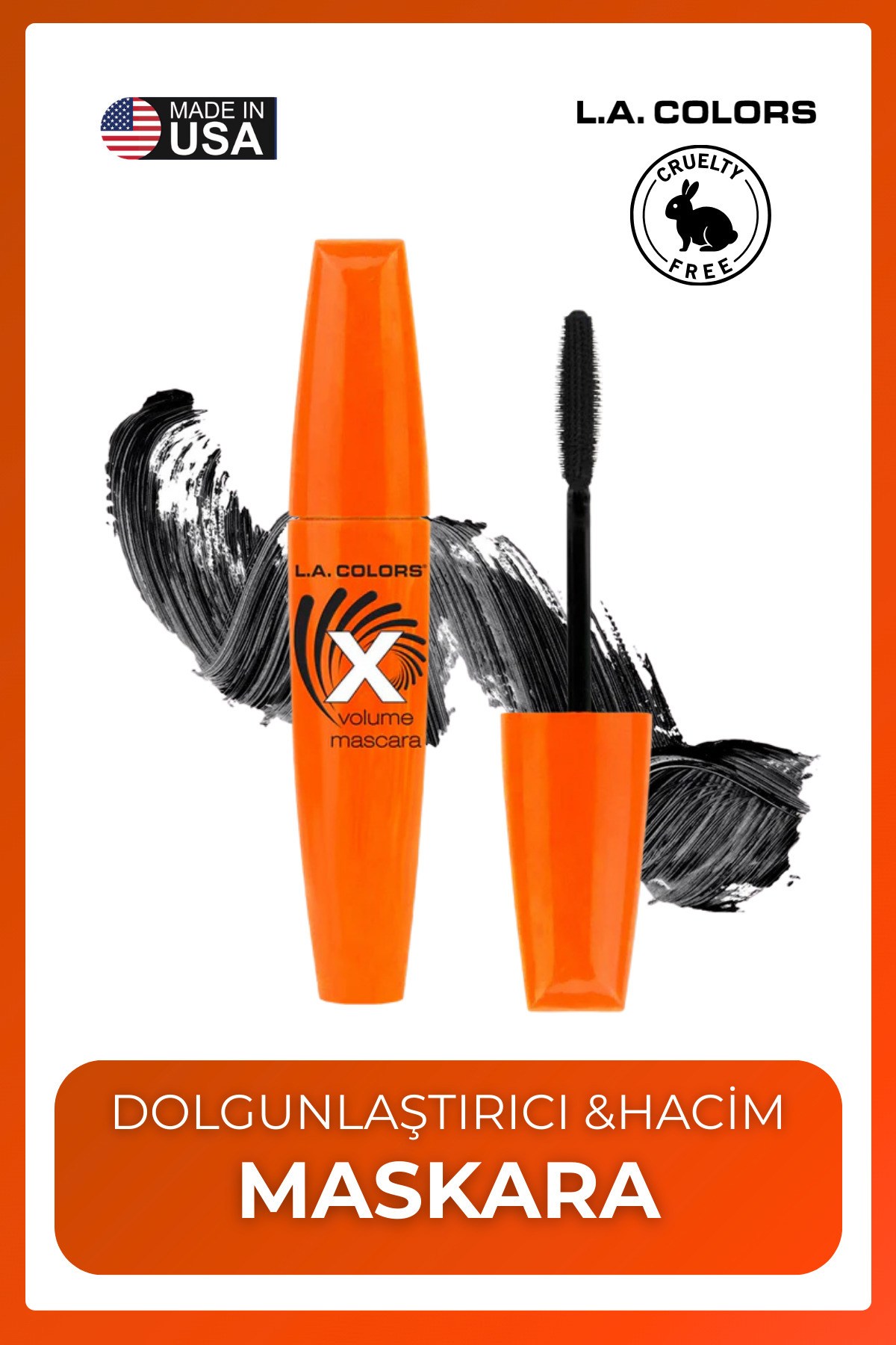 VolumeLash Mascara - Ekstra Dolgunlaştırıcı ve Hacim Veren Yoğun Siyah Maskara #CMS551 Black