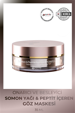 Eyenlip Beauty Somon Yağı ve 8 Çeşit Peptid İçeren Beyazlatıcı Hidrojel Göz Maskesi 60 Adet