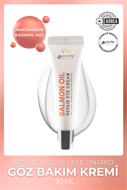 Eyenlip Beauty Somon Yağı ve Niacinamide  İçeren  Beyazlatıcı + Leke ve Kırışıklık Onarıcı Göz Kremi 30 ml