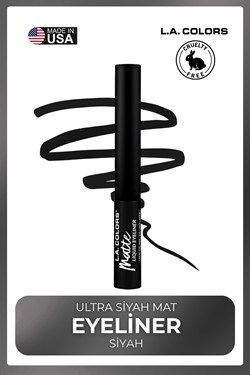 Liquid Eyeliner Collection - Ultra Siyah Mat ve Parlak Bitişli Akmayan Eyeliner #CLE801 Black