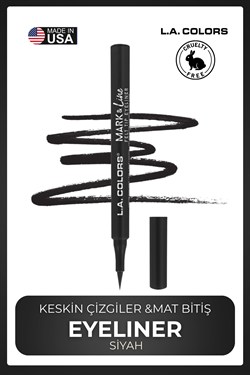 Mark & Line Hassas Uçlu Eyeliner - Tek Sürüşte Keskin Çizgiler ve Mat Bitişli Eyeliner #CLE823 Black