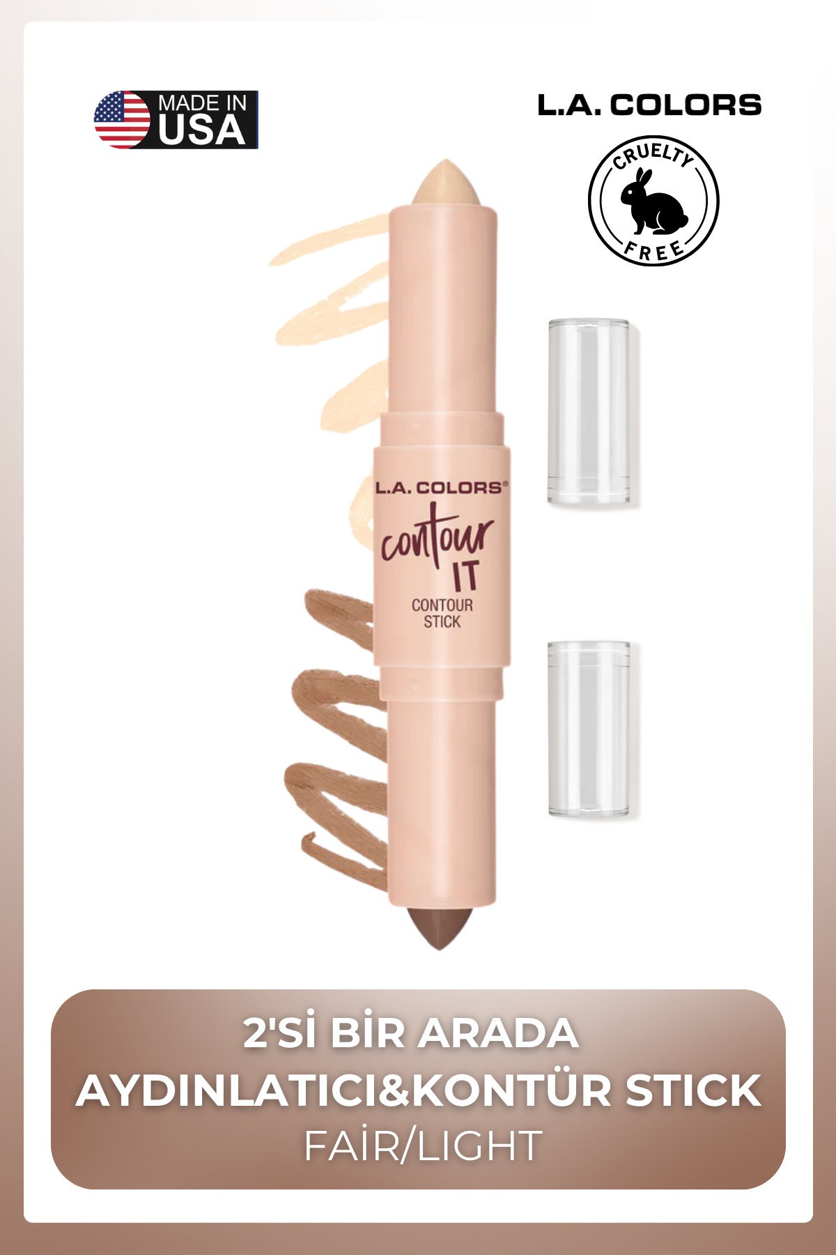 Duo Stick Contour & Glow -2'Si Bir Arada Aydınlatıcı&Kontür Stick #Fair/Light CCS597