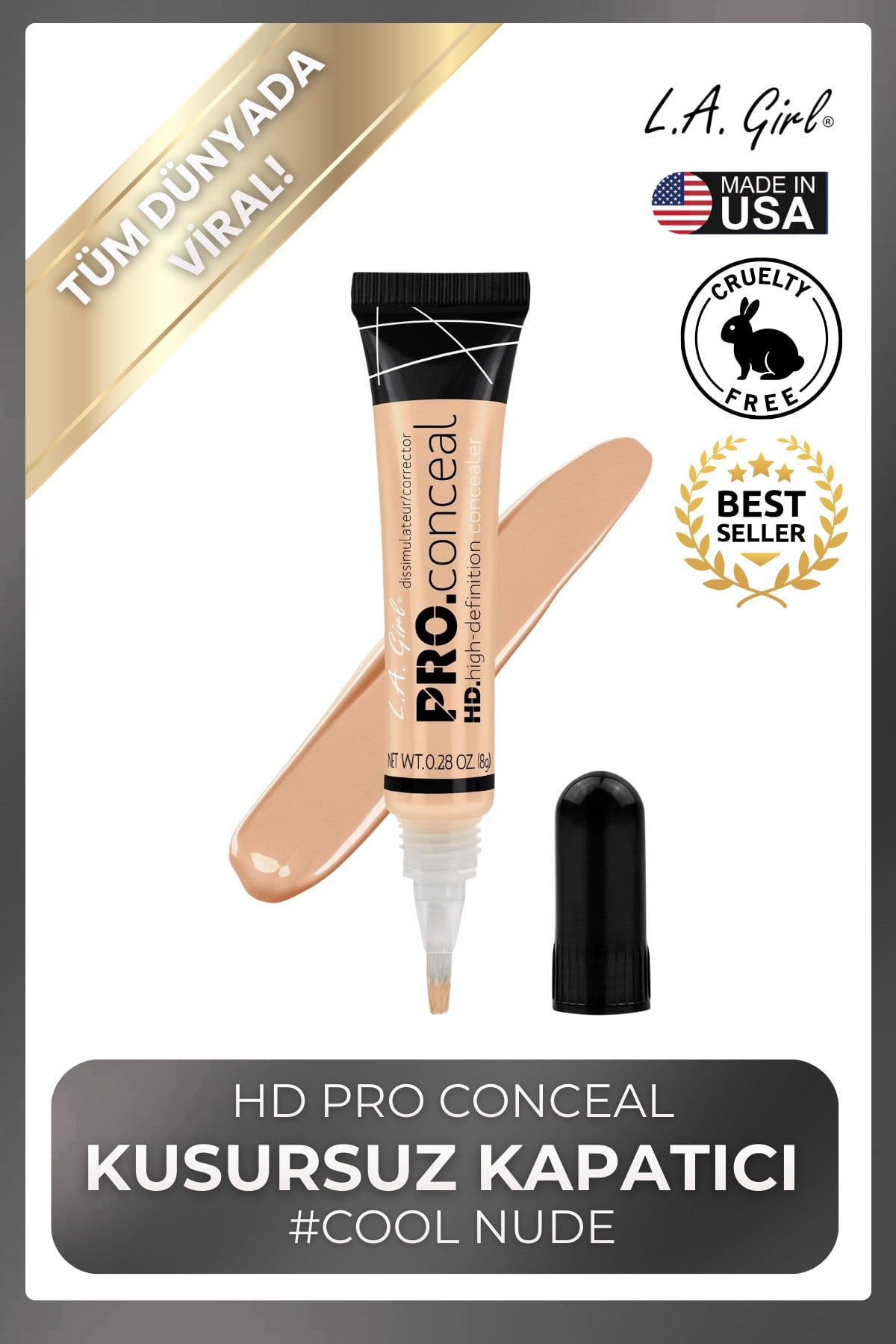 HD Pro Conceal Kusursuz Kapatıcı #Cool Nude - GC957