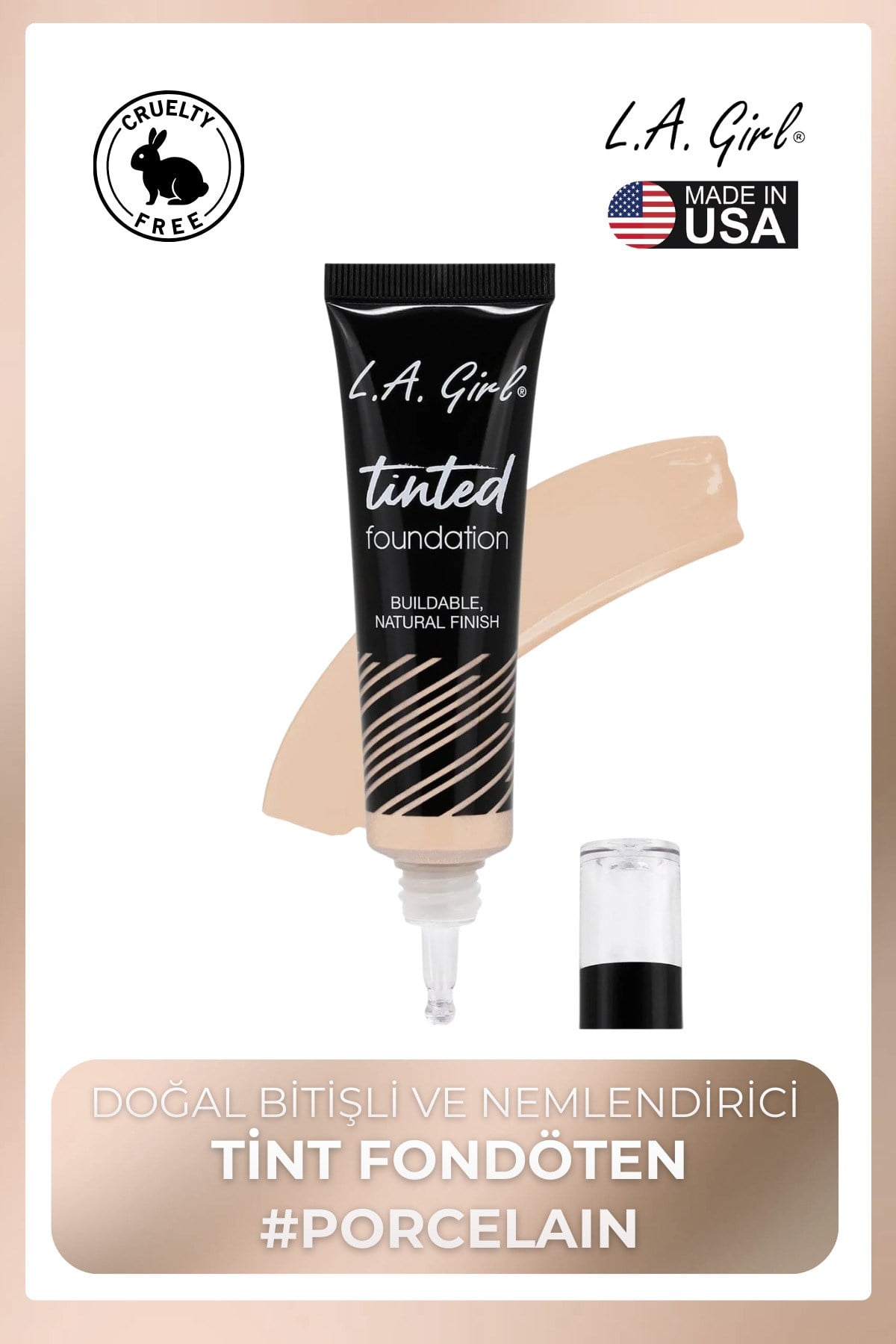 Tinted Foundation - Doğal Bitişli ve Nemlendirici Tint Fondöten #Bisque - GLM753