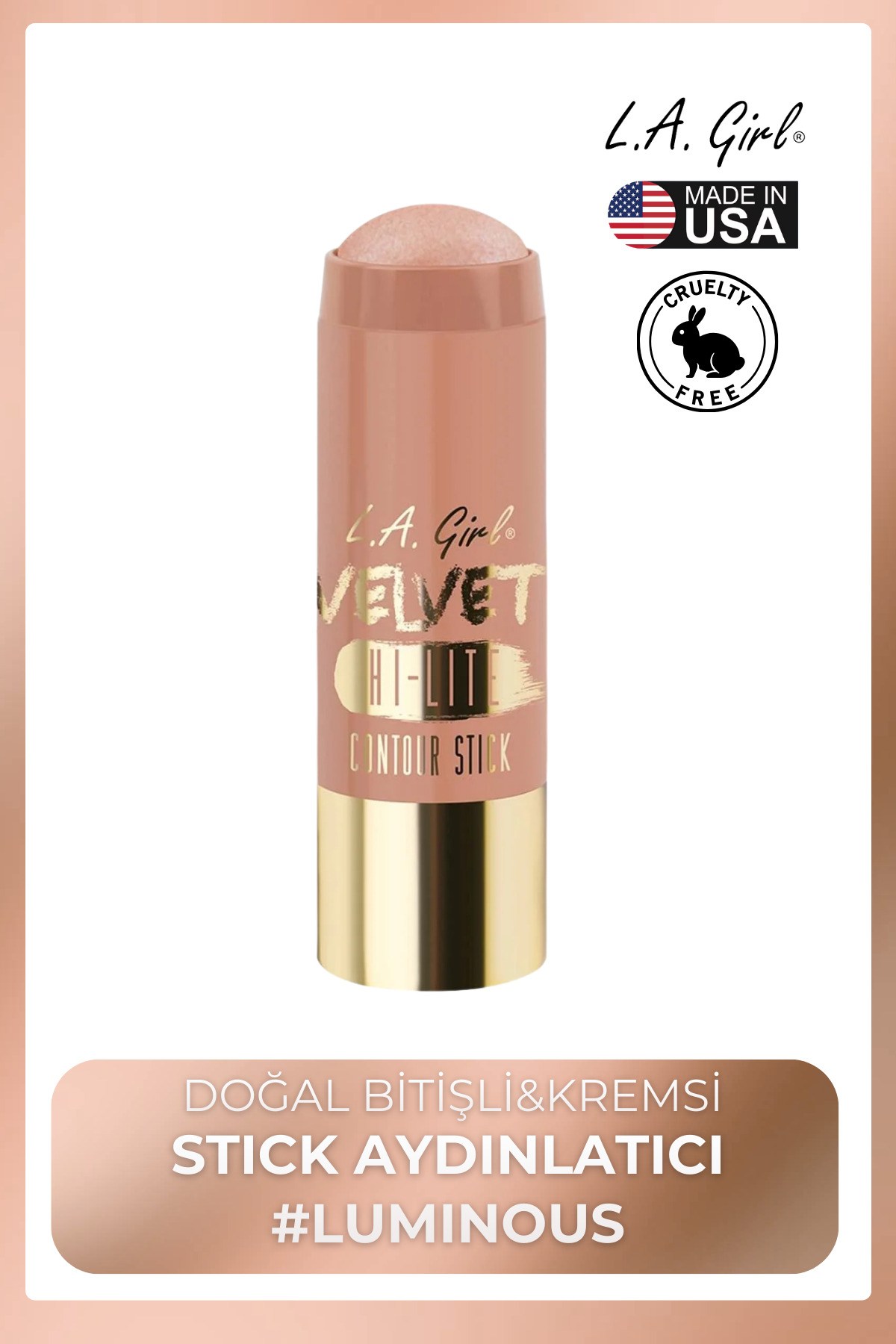 Velvet Contour Stick – Doğal Bitişli Stick Hi-Lite #Luminous - GCS581