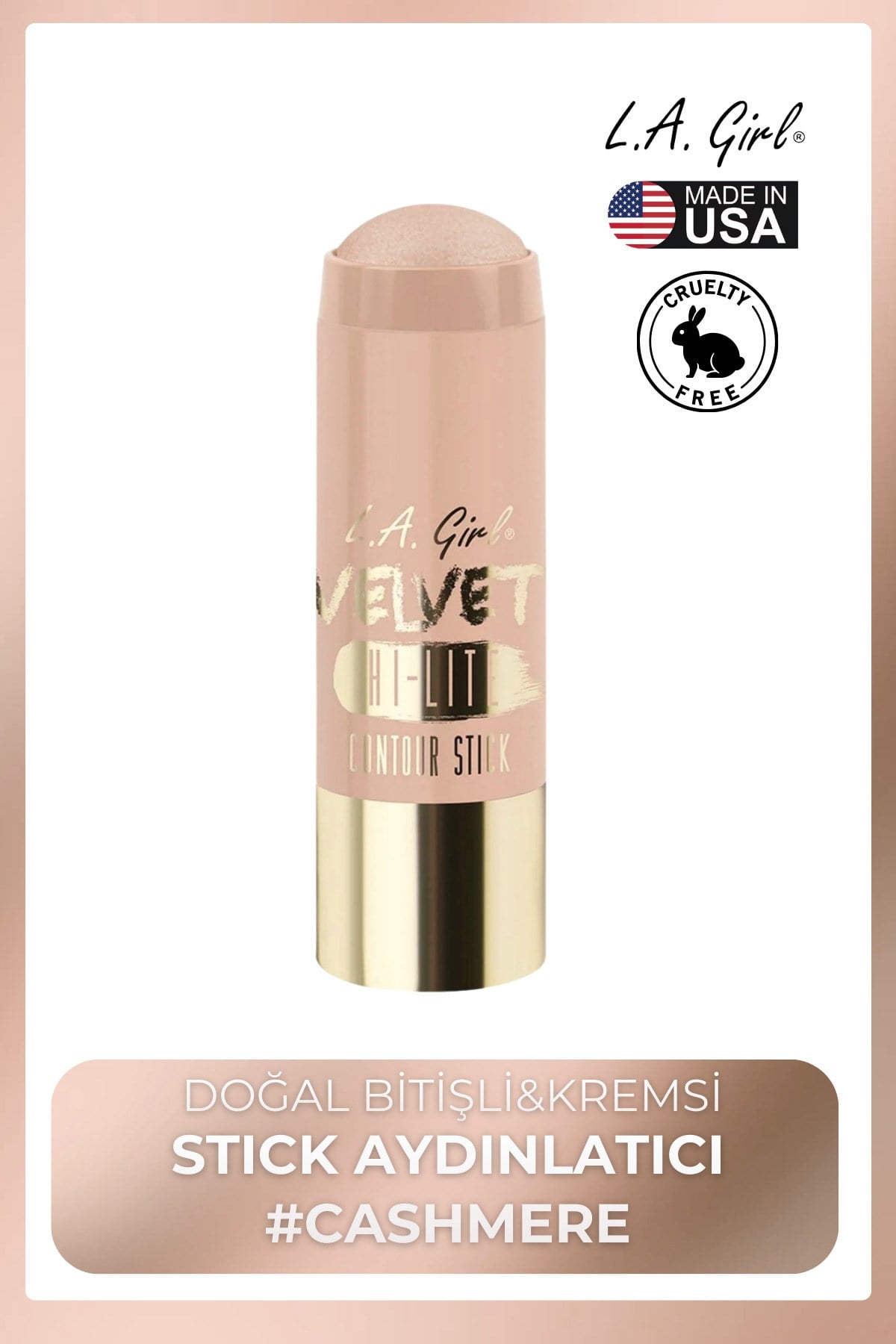 Velvet Contour Stick – Doğal Bitişli&Kremsi Stick Aydınlatıcı #Cashmere - GCS583