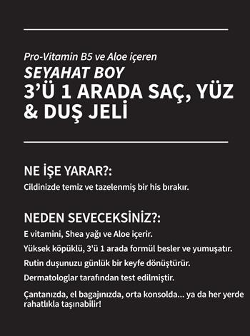 Graphite  / 3'ü 1 Arada Seyahat Boy Saç  Yüz ve Duş Jeli