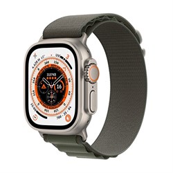 Apple Watch Ultra GPS + Cellular 49mm Titanyum Kasa ve Yeşil Alpine Loop - Büyük Boy MQFP3TU/A