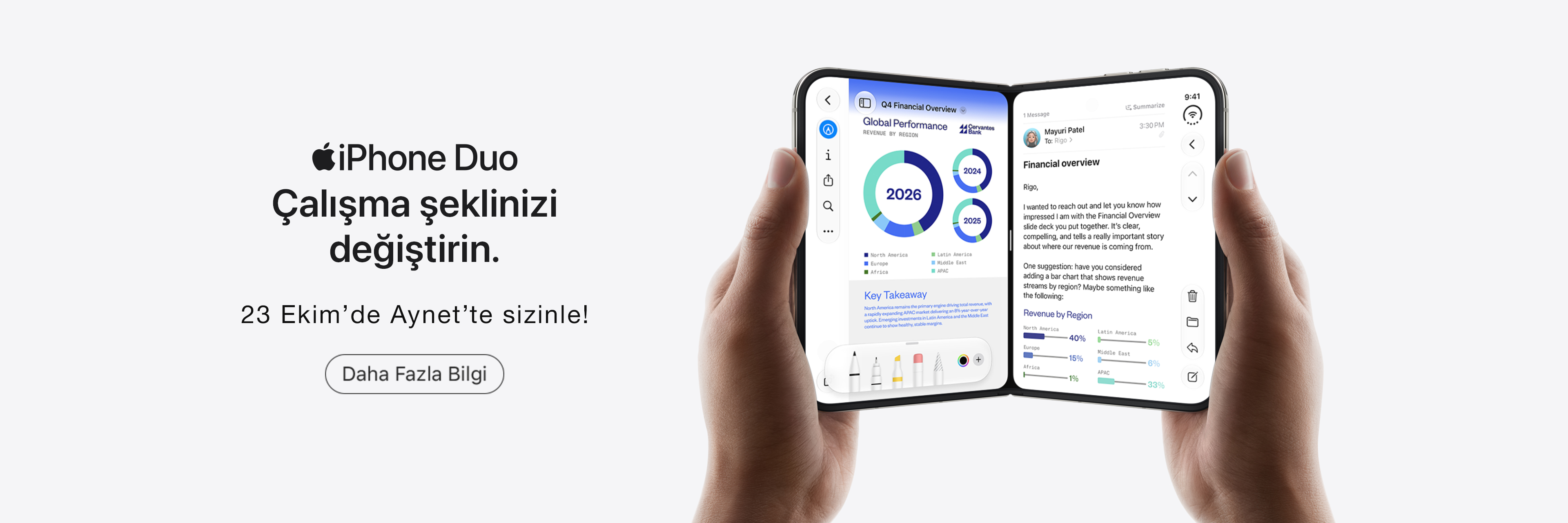 iPhone Duo. 23 Ekim'de Aynet'te sizinle!