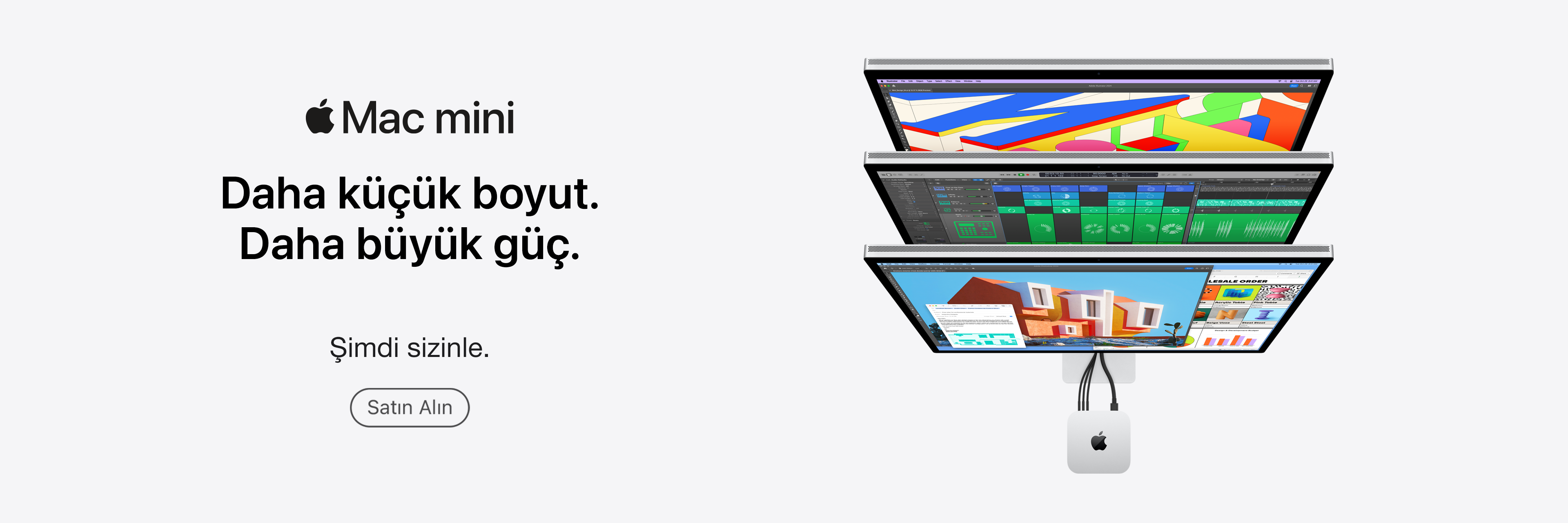 Mac Mini. Daha küçük boyut. Daha büyük güç.