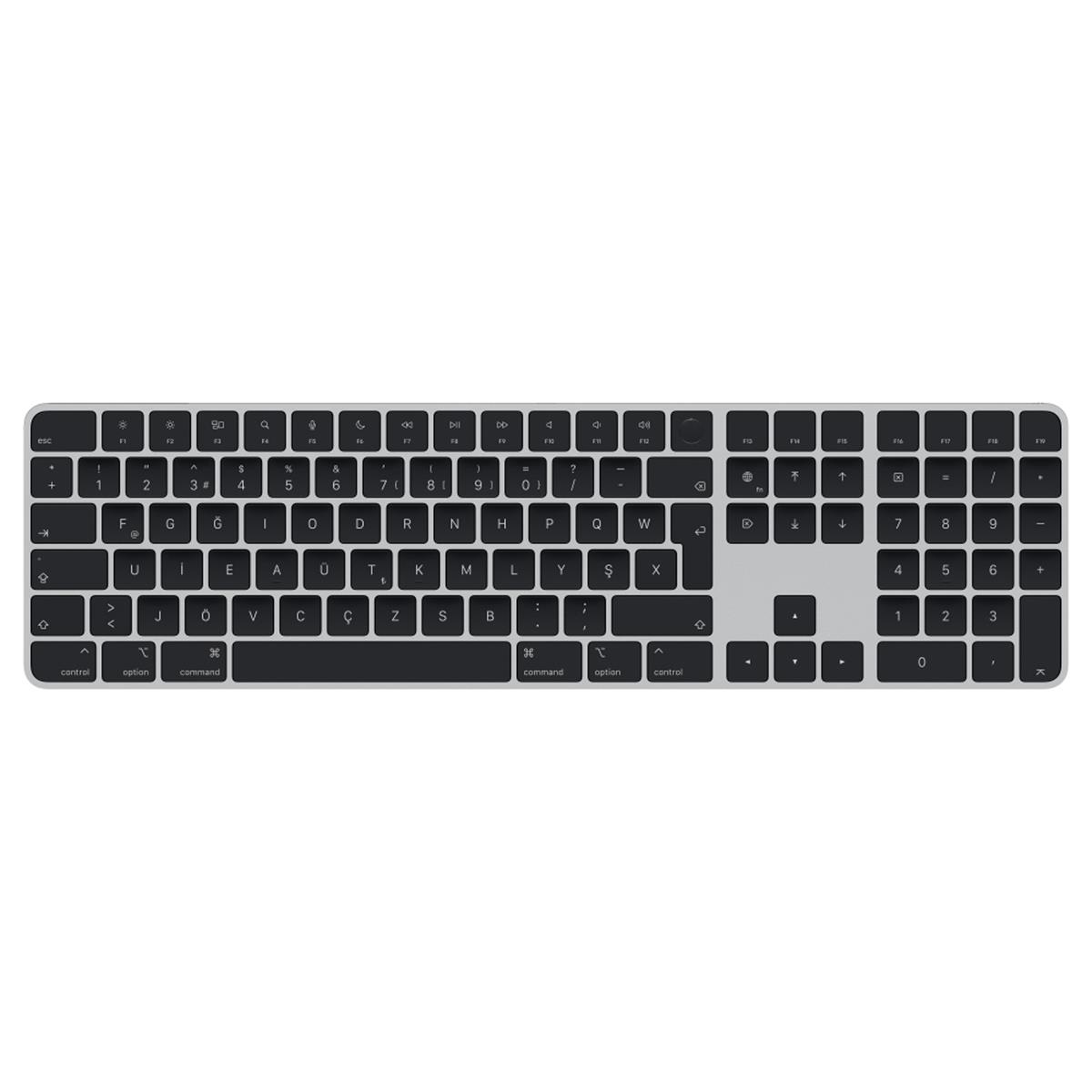 Apple çipe sahip Mac modelleri için Touch ID özellikli ve Sayısal Tuş Takımlı Magic Keyboard - Türkçe Q Klavye - Siyah MMMR3TU/A