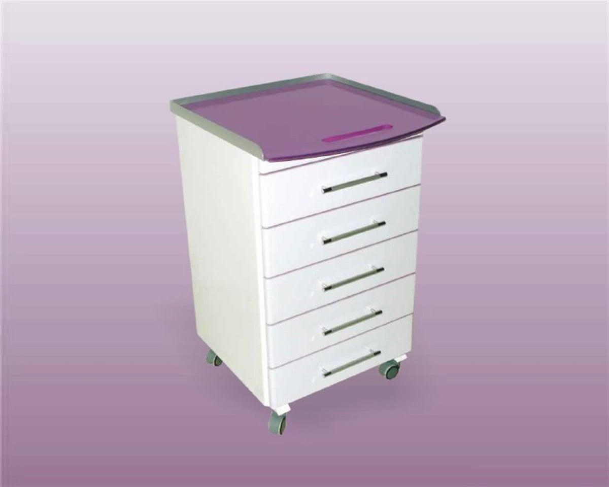 Cam Tezgahlı Çekmeceli Dolap