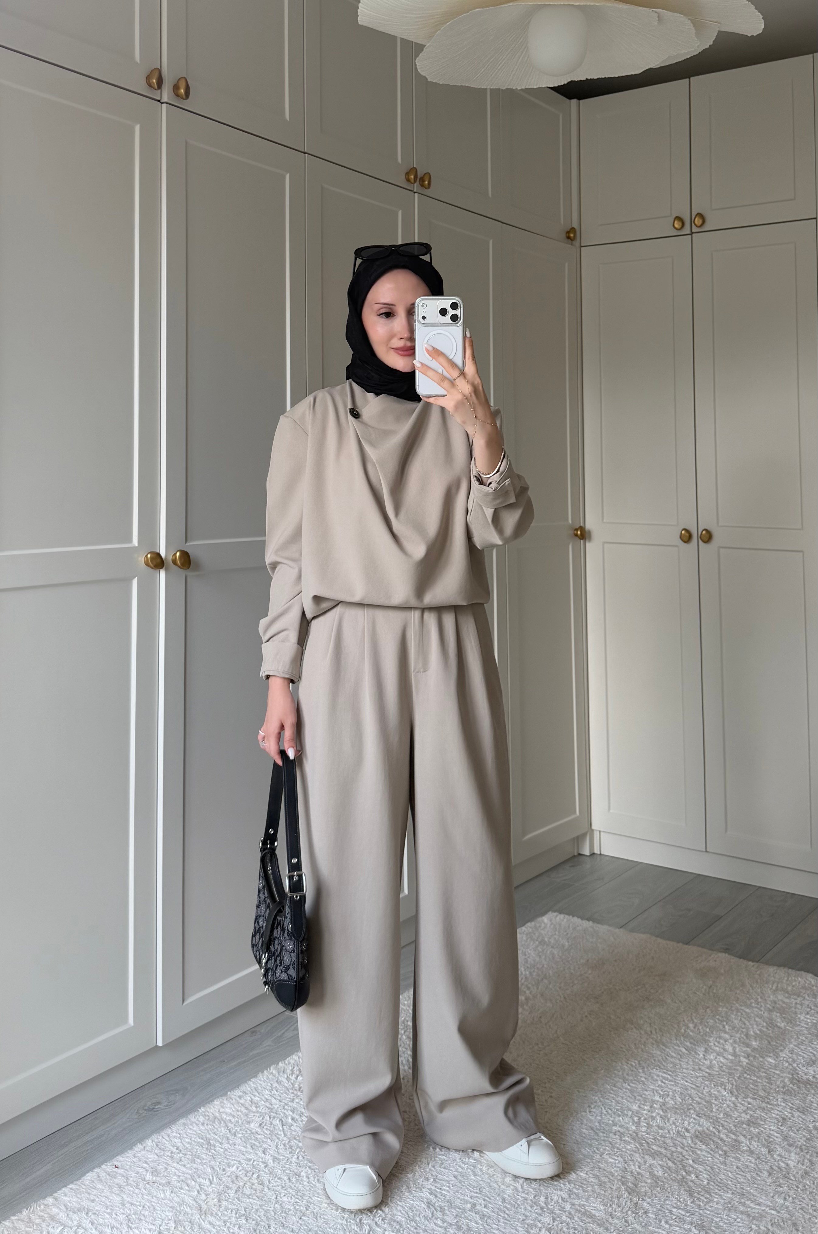LATTE DRAPE BLUZLU TAKIM