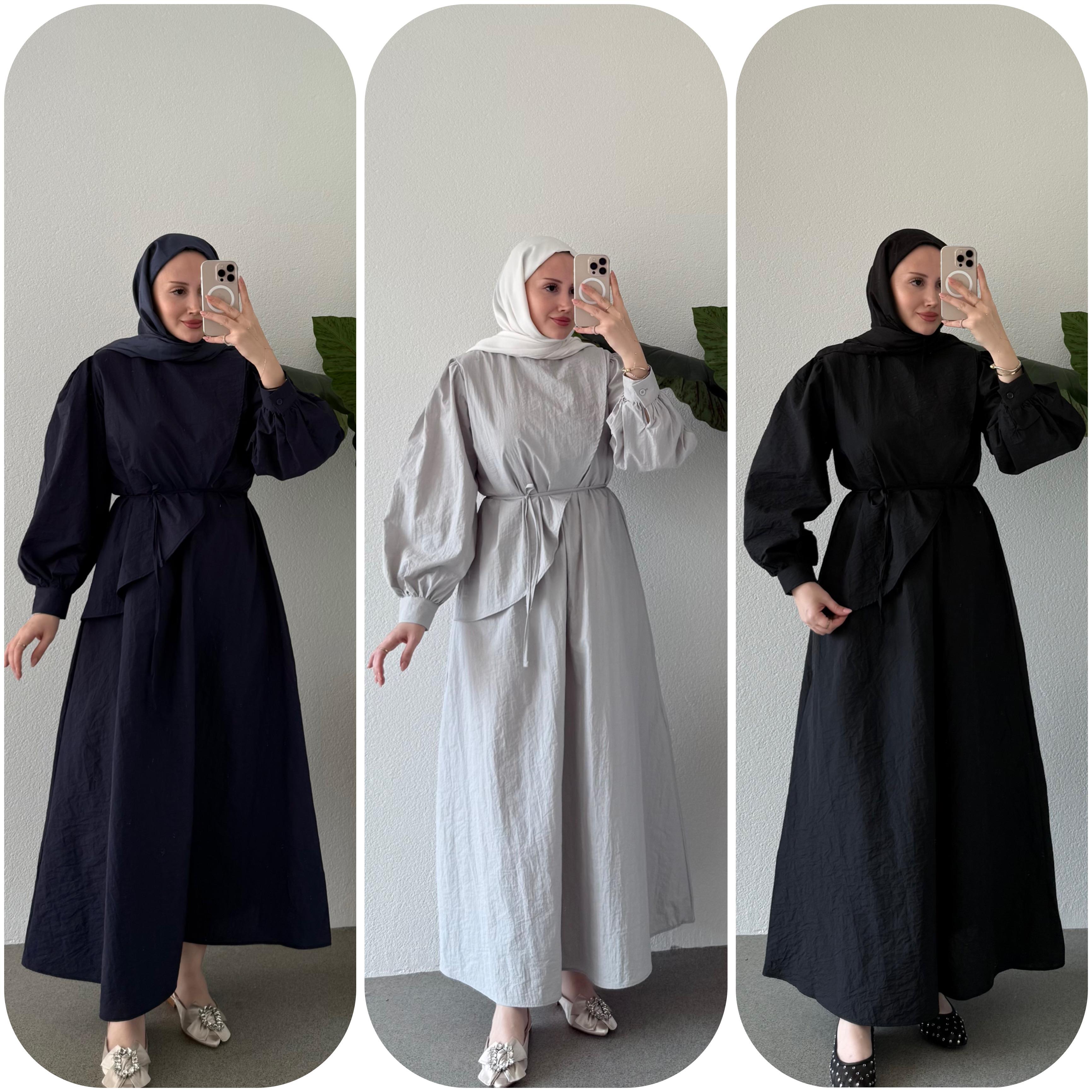 PELERİN DETAYLI ELBİSE