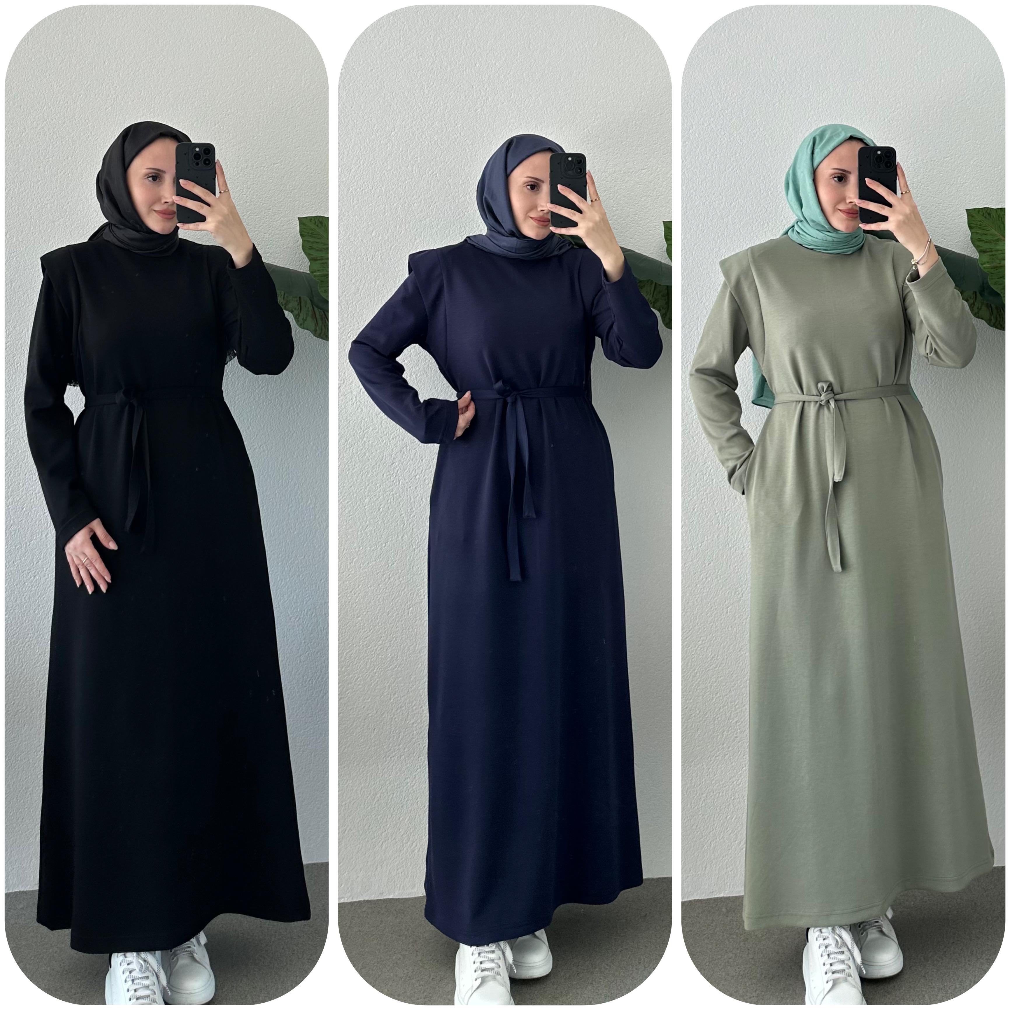 VATKA DETAY PAMUKLU ELBİSE