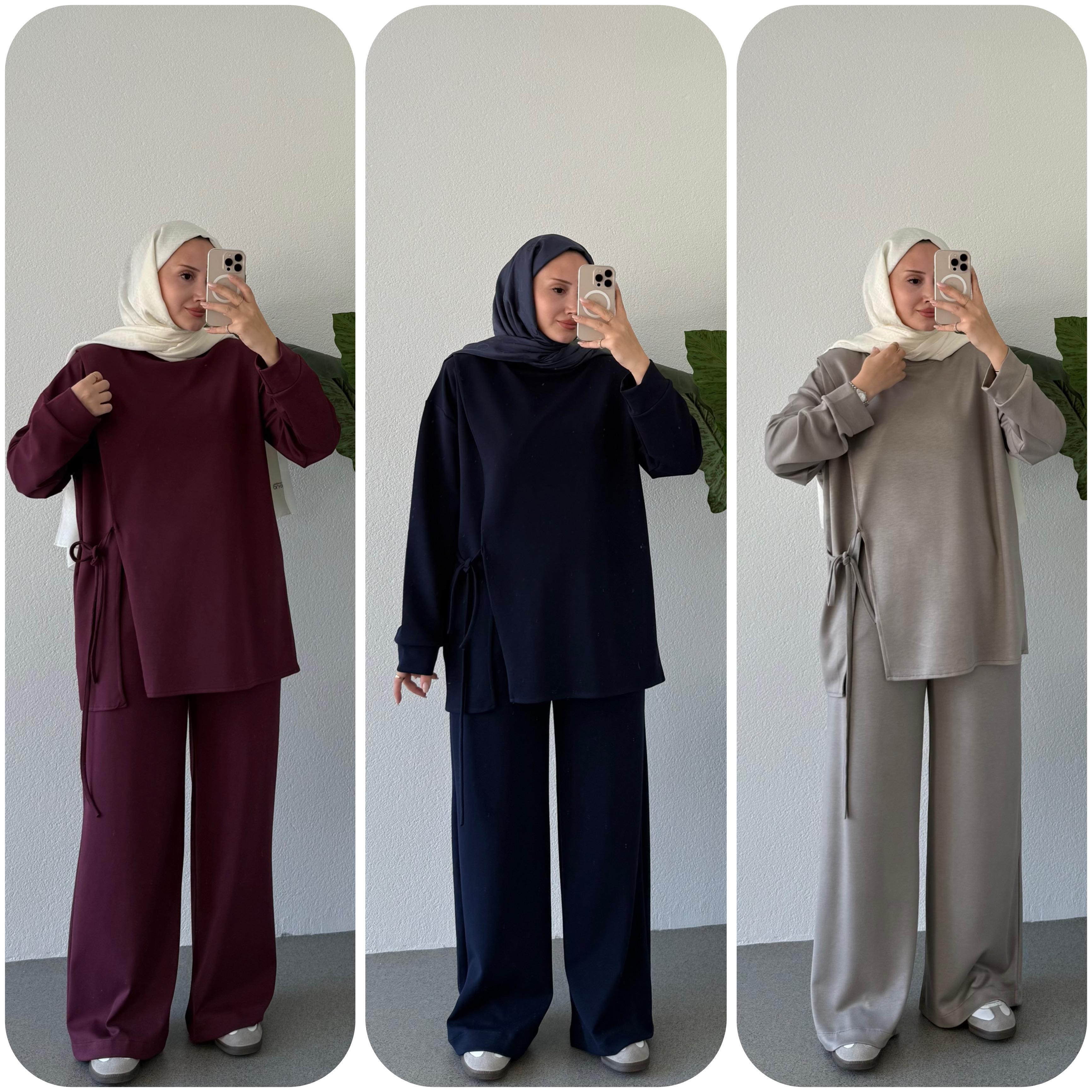 BLUZU YANDAN BAĞLAMALI TAKIM