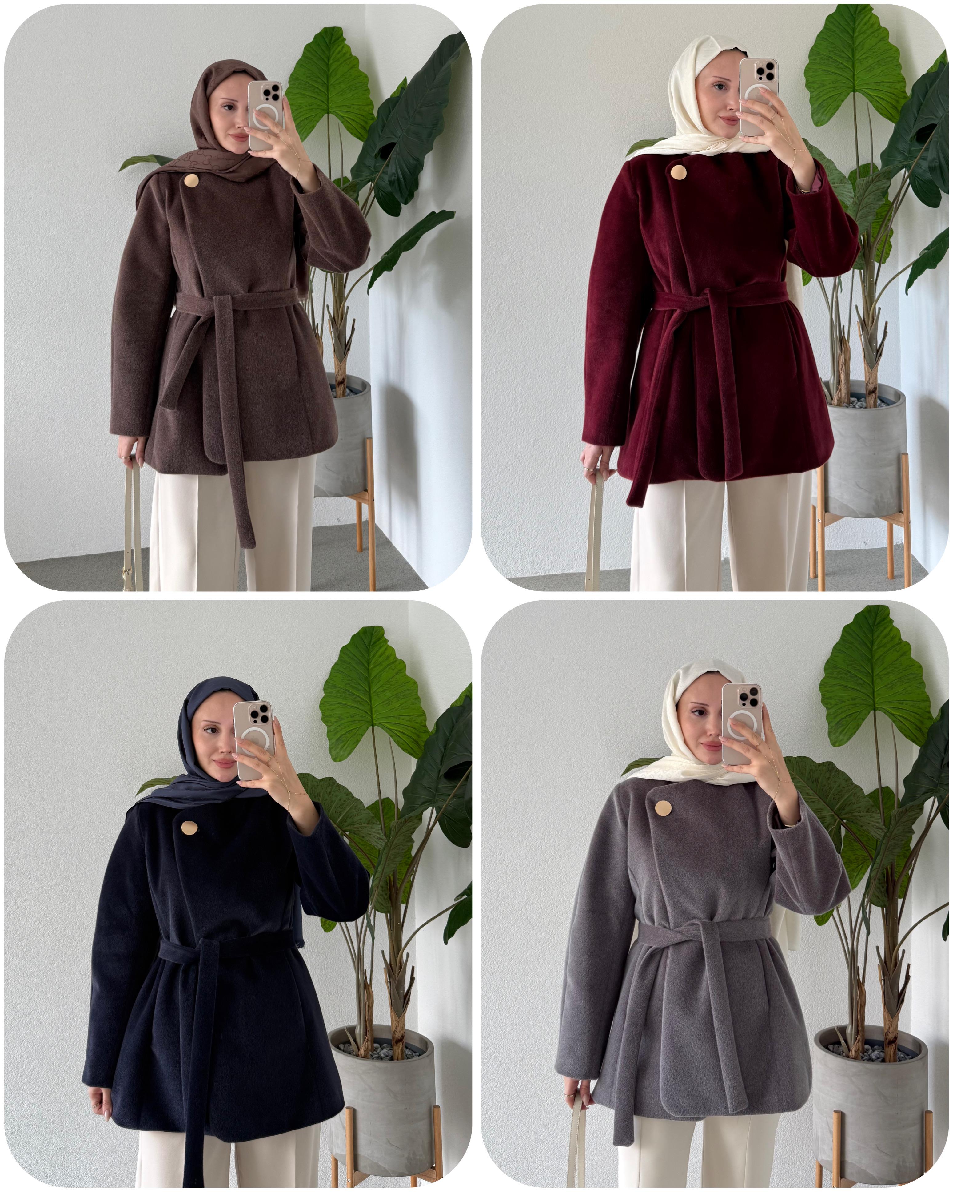 BROŞ DETAYLI KAŞE KABAN