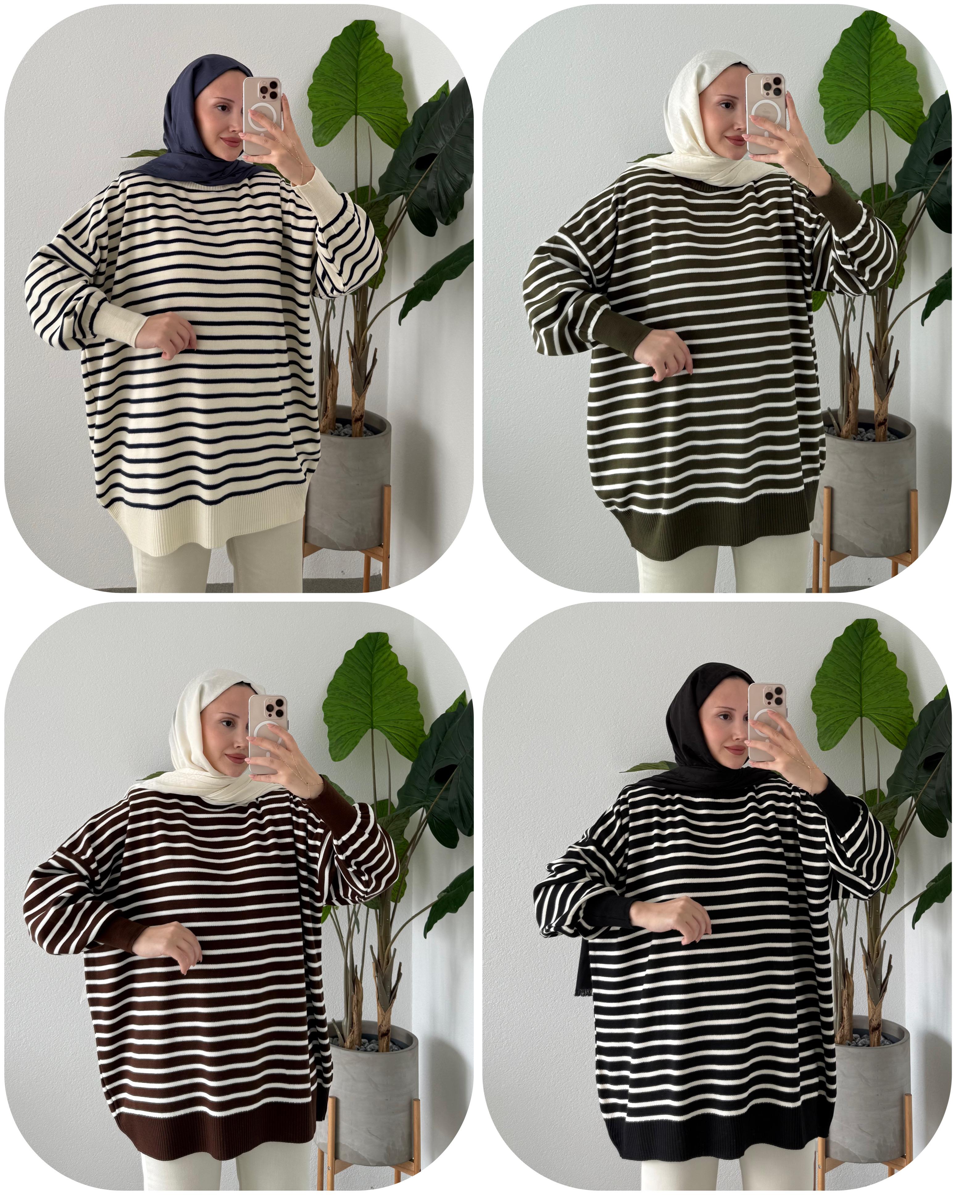 ÇİZGİLİ OVERSİZE TRİKO