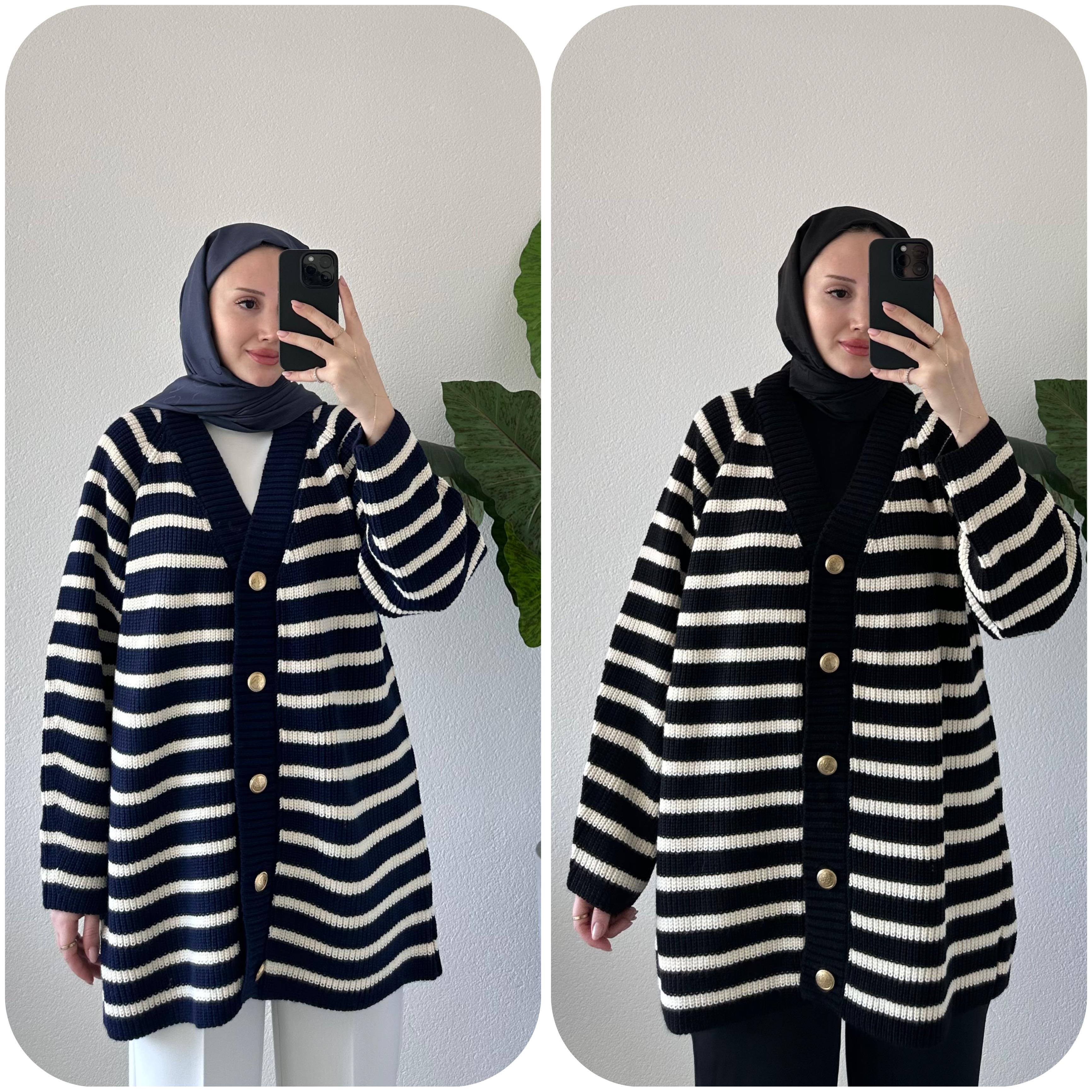 ÇİZGİLİ TRİKO HIRKA