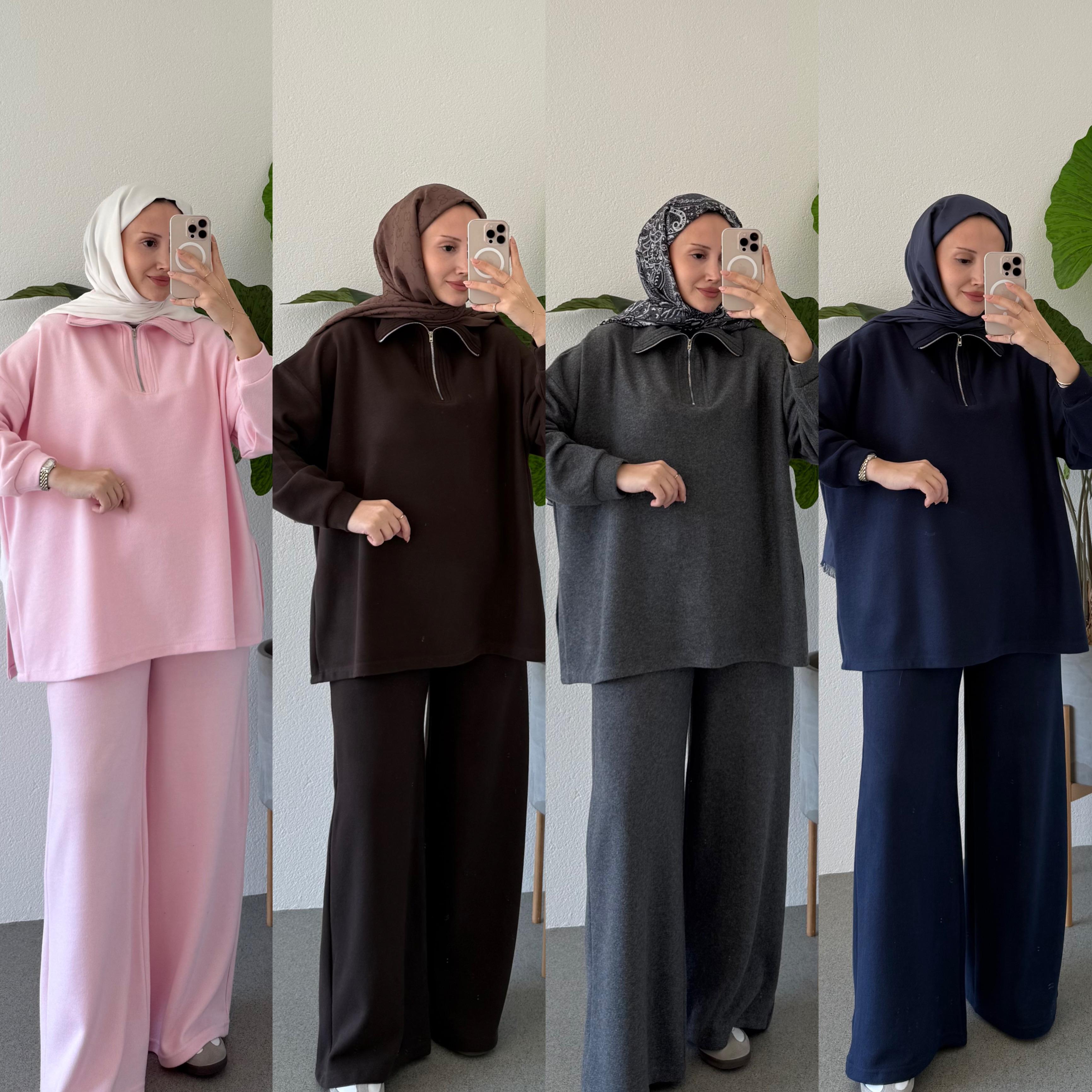 FERMUAR DETAYLI EŞOFMAN TAKIMI