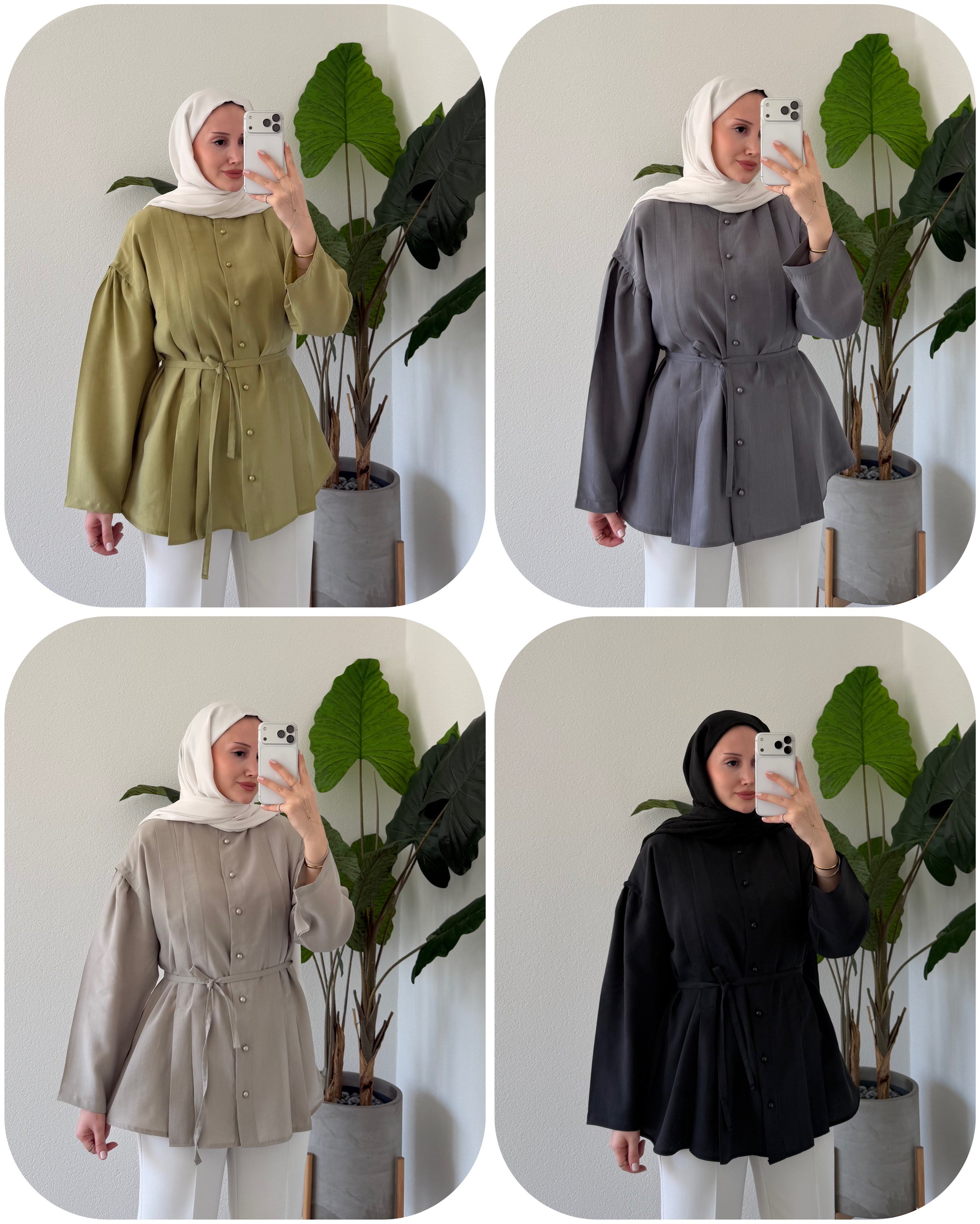 SEDEF DÜĞMELİ ÖNÜ BİYELİ TUNİK