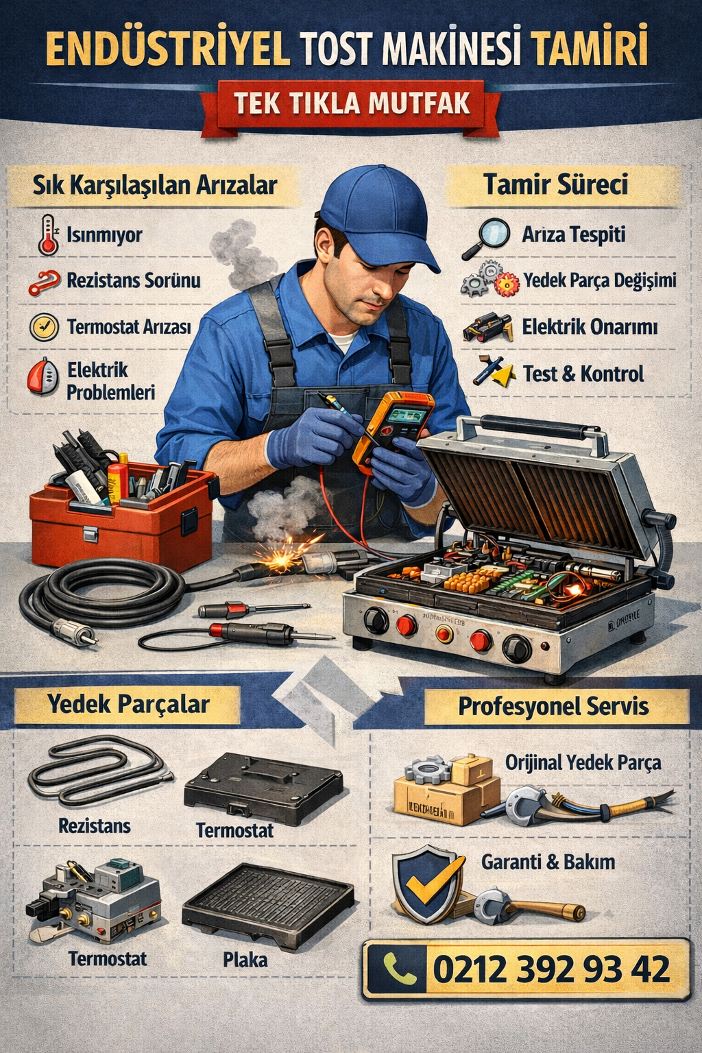 Tost Makinesi Tamiri ve Yedek Parçaları