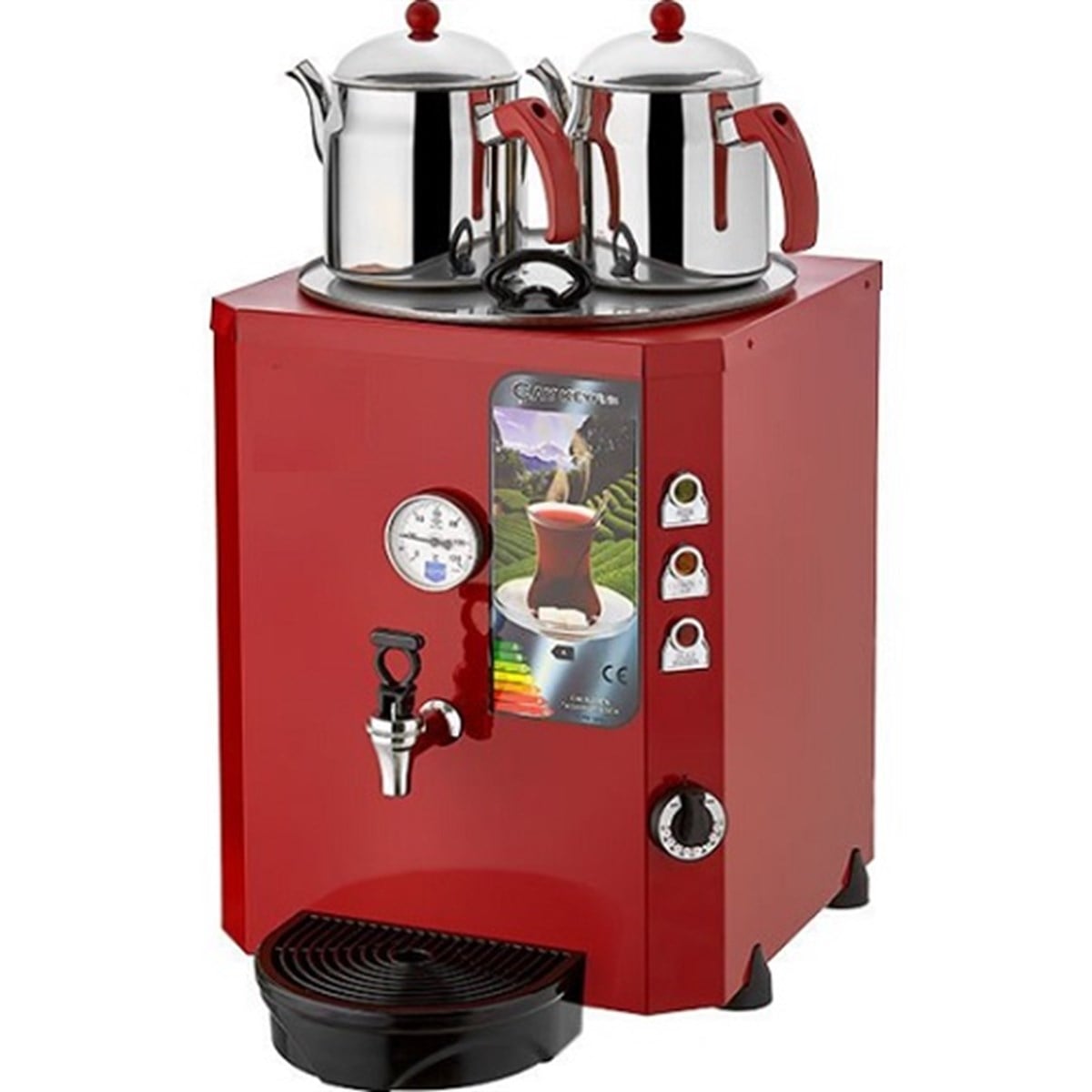2 Demlikli Çay Makinesi2 Demlikli Çay Makinesi DE11Çay Makinesi ve Çay KazanlarıTektıklamutfak