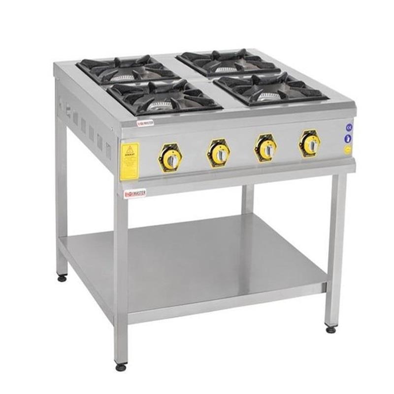 4 Gözlü Taban Raflı Ocak