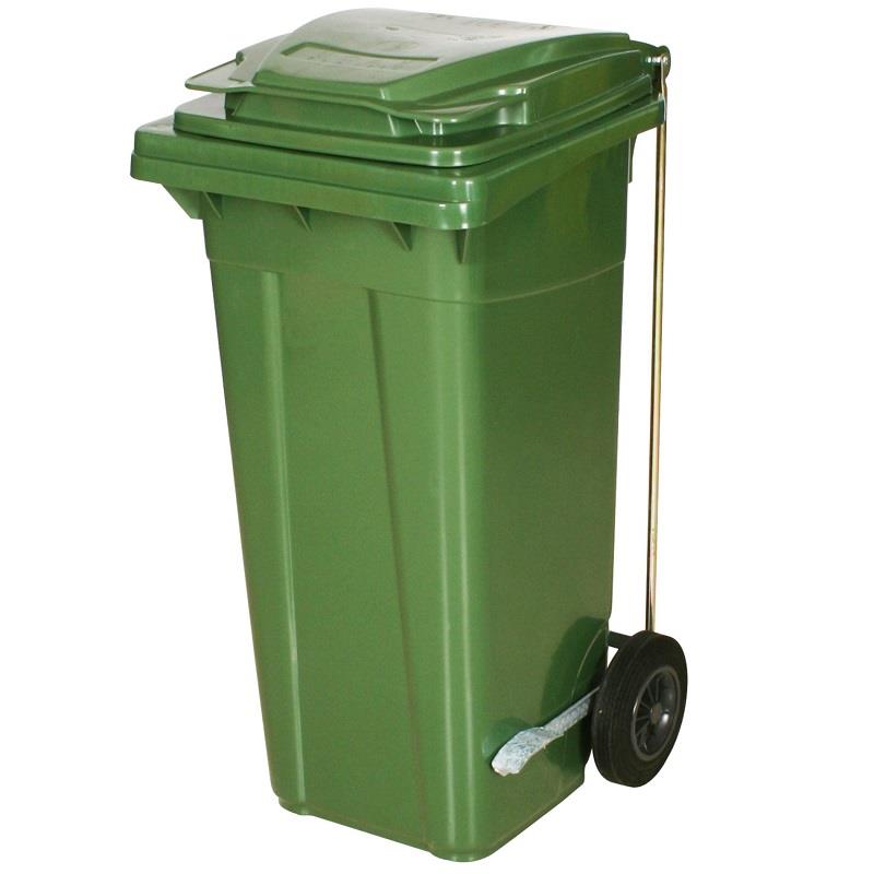 Pedallı 120 Litre Tekerlekli Çöp Konteyneri