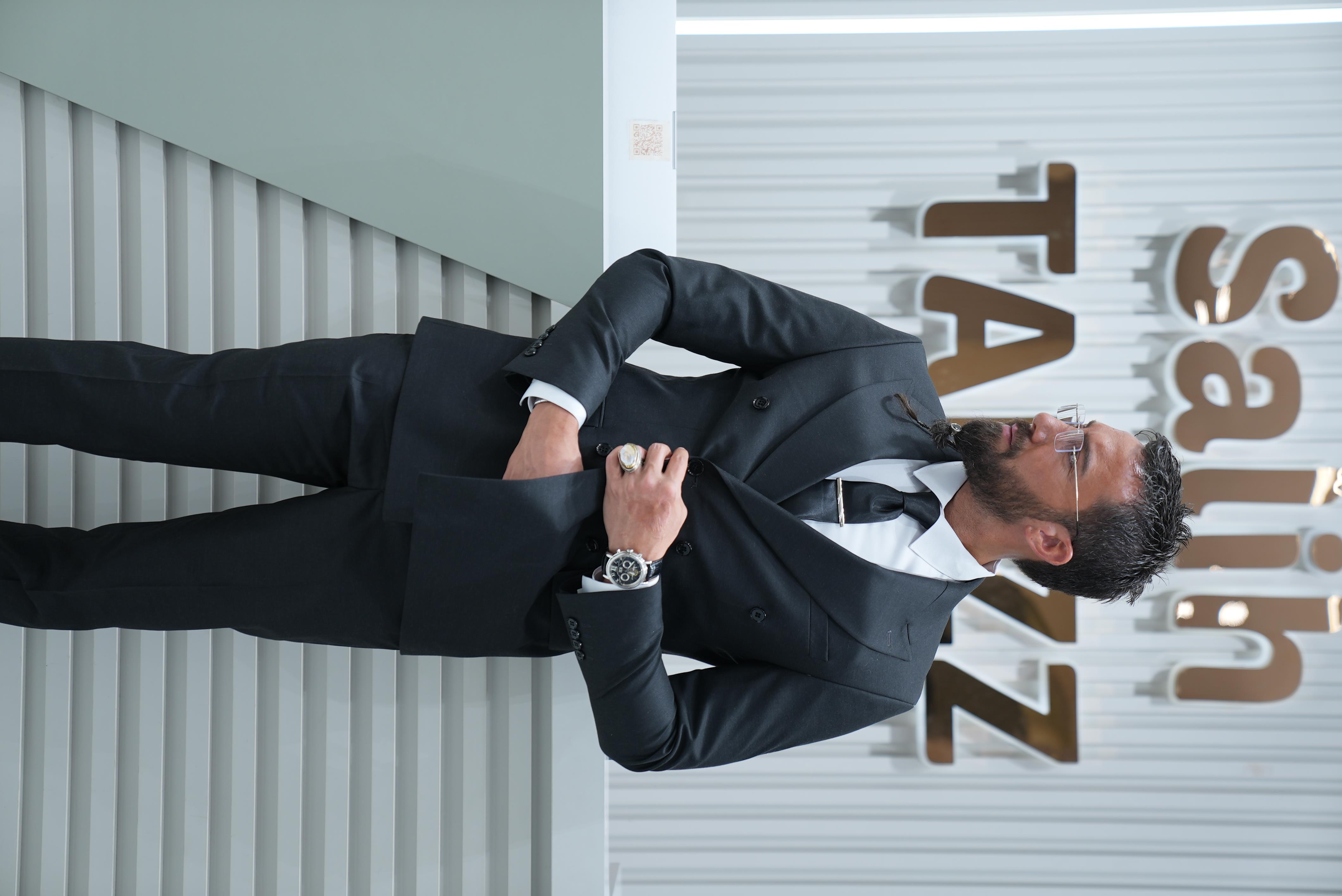 Kruvaze Füme Erkek Takım Elbise SD42418