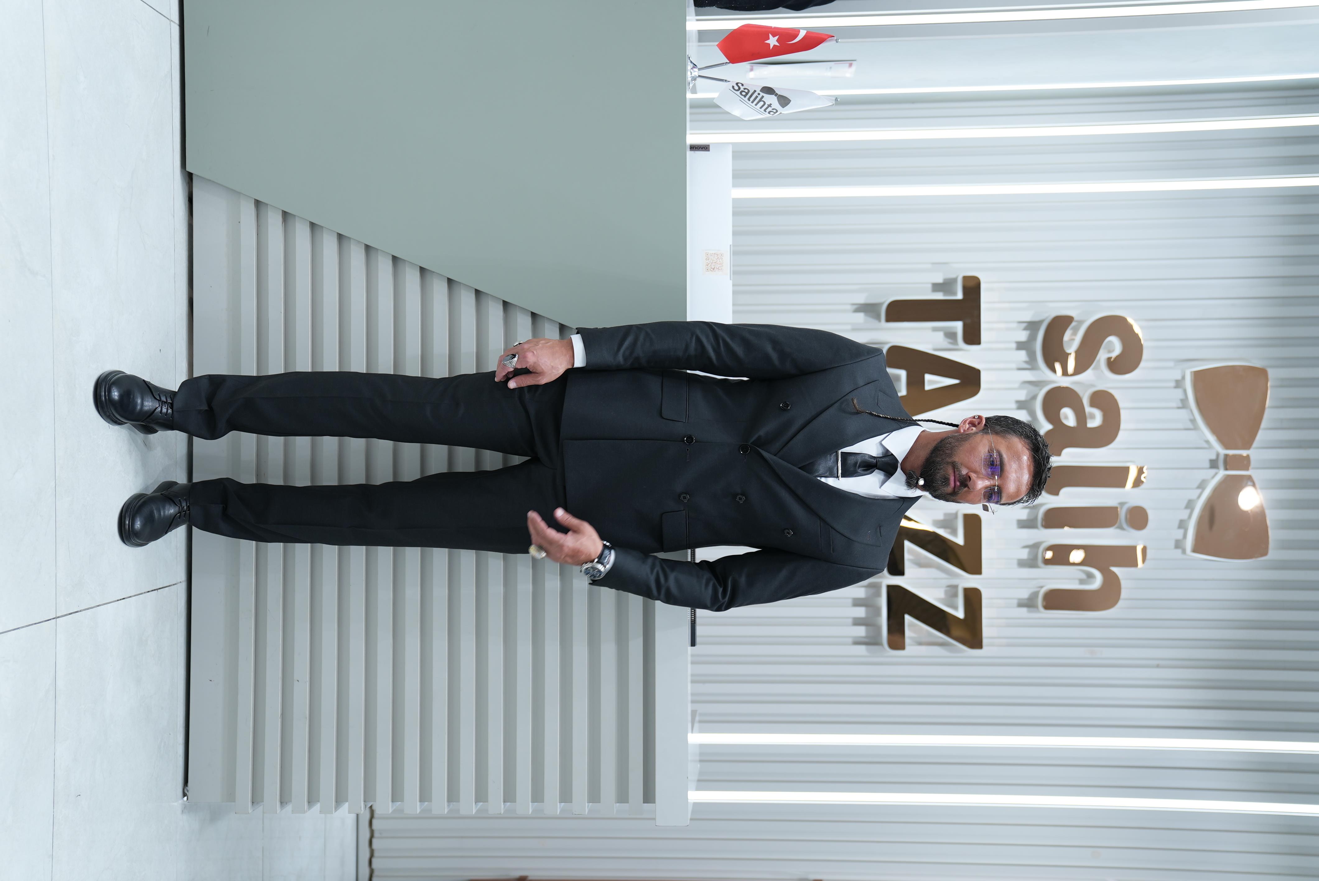 Kruvaze Füme Erkek Takım Elbise SD42418