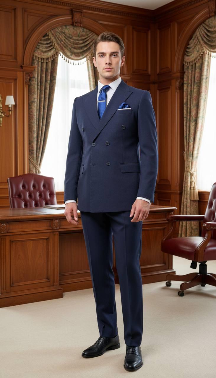 Slim Fit İtalyan Kesim Laci Kruvaze Erkek Takım Elbise (Premium) – SD42320
