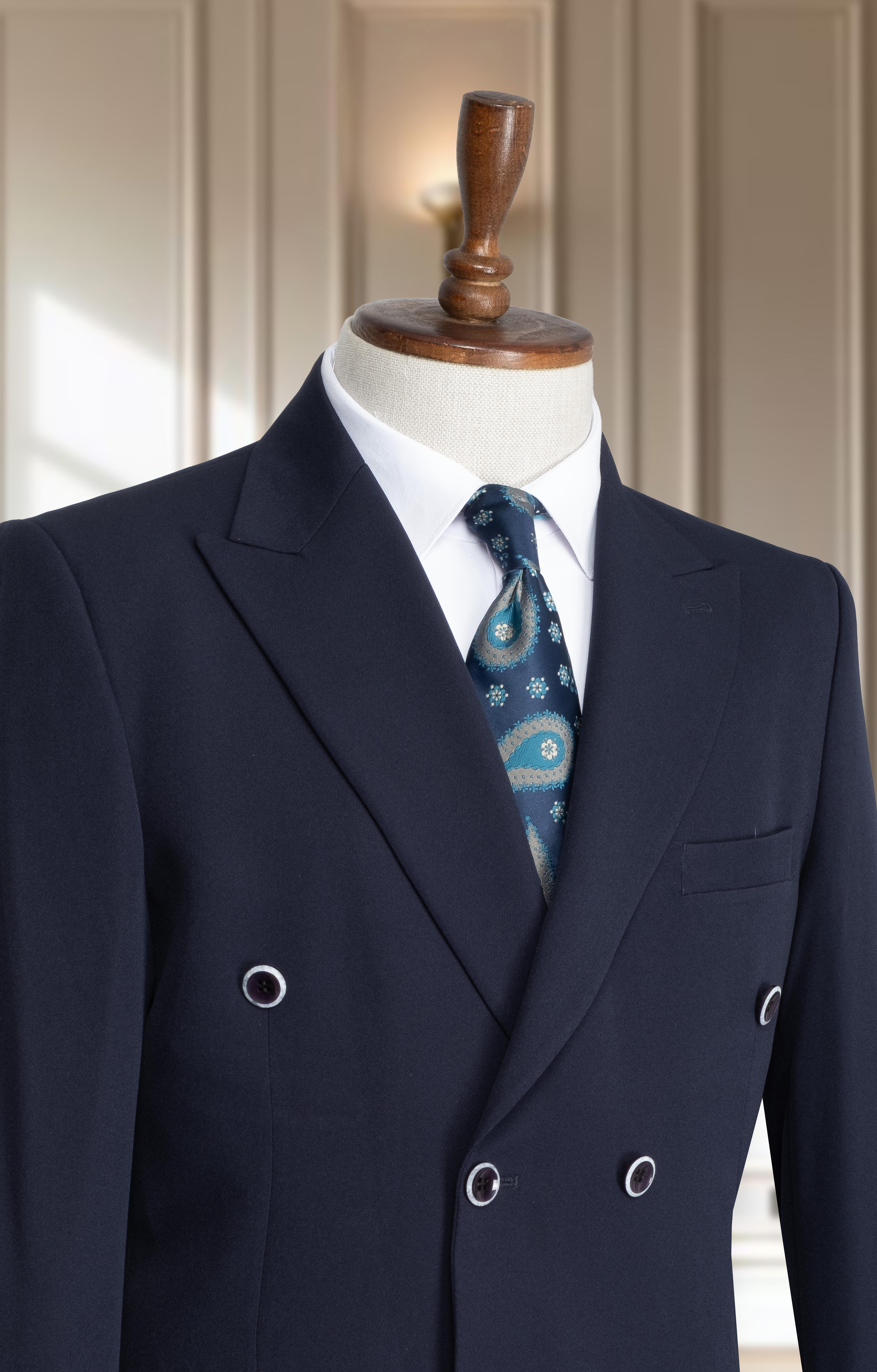 Takım Elbise Kruvaze SlimFit Lacivert SD42193