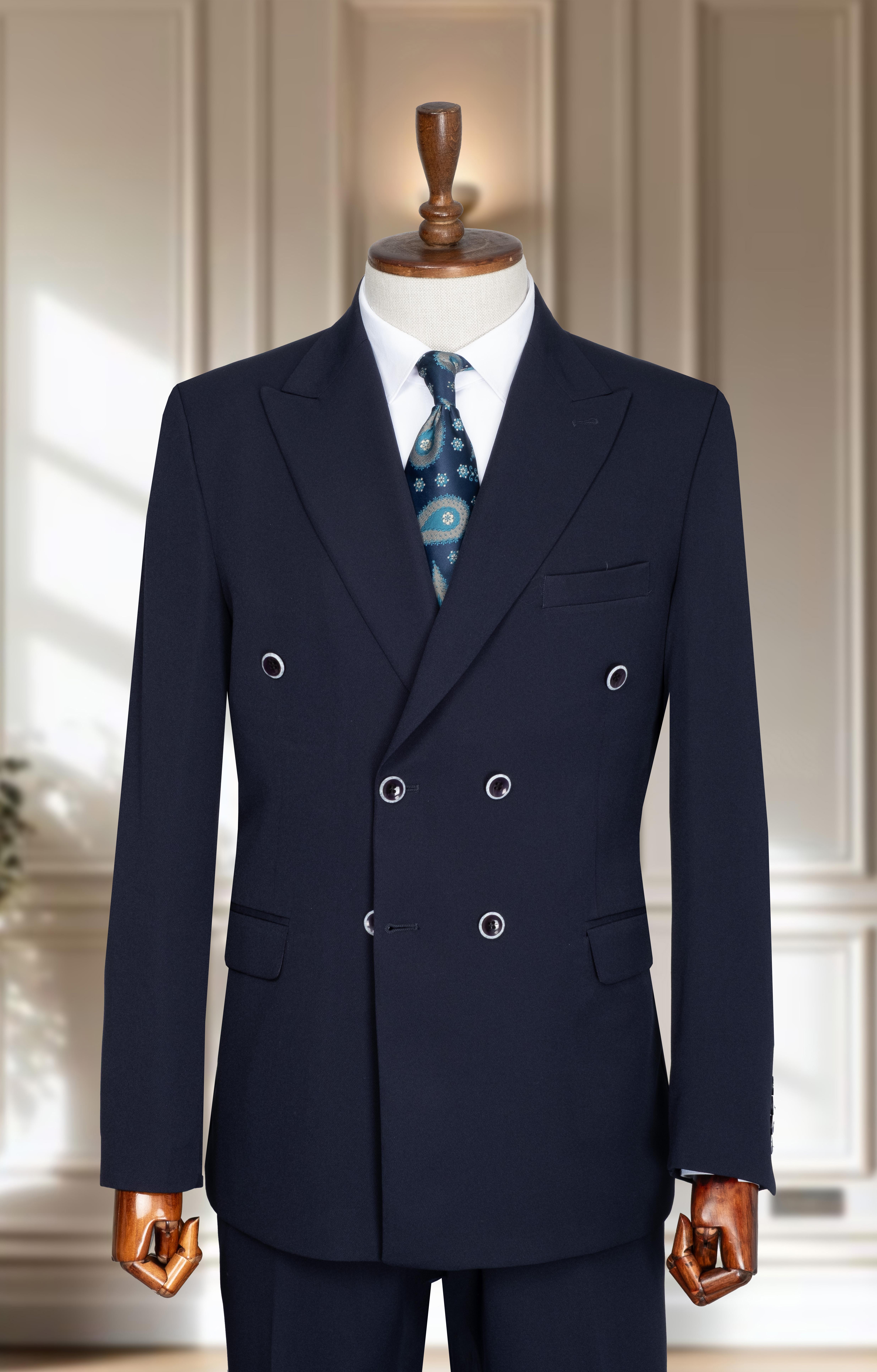 Takım Elbise Kruvaze SlimFit Lacivert SD42193