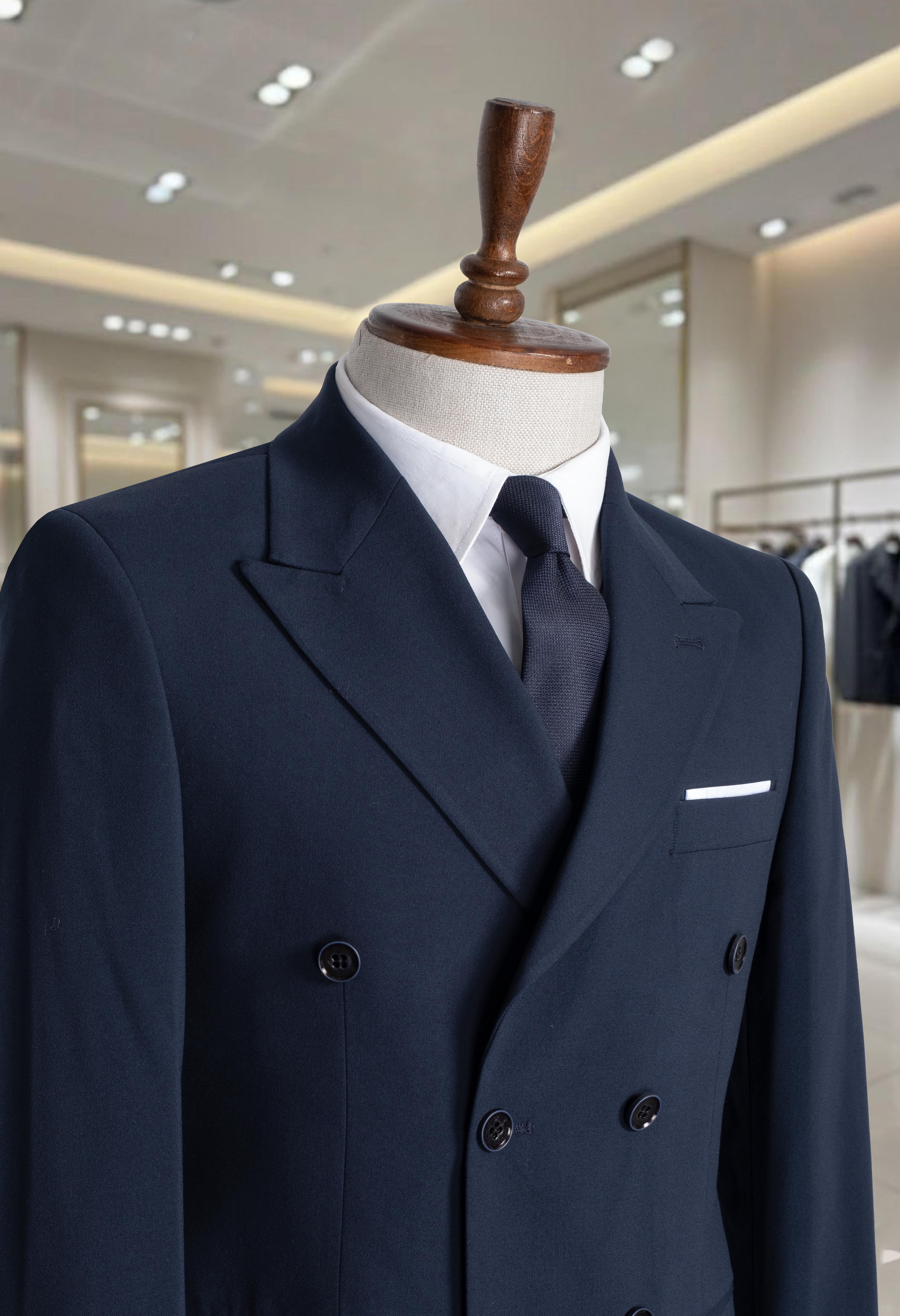 Takım Elbise Kruvaze SlimFit Lacivert SD42284