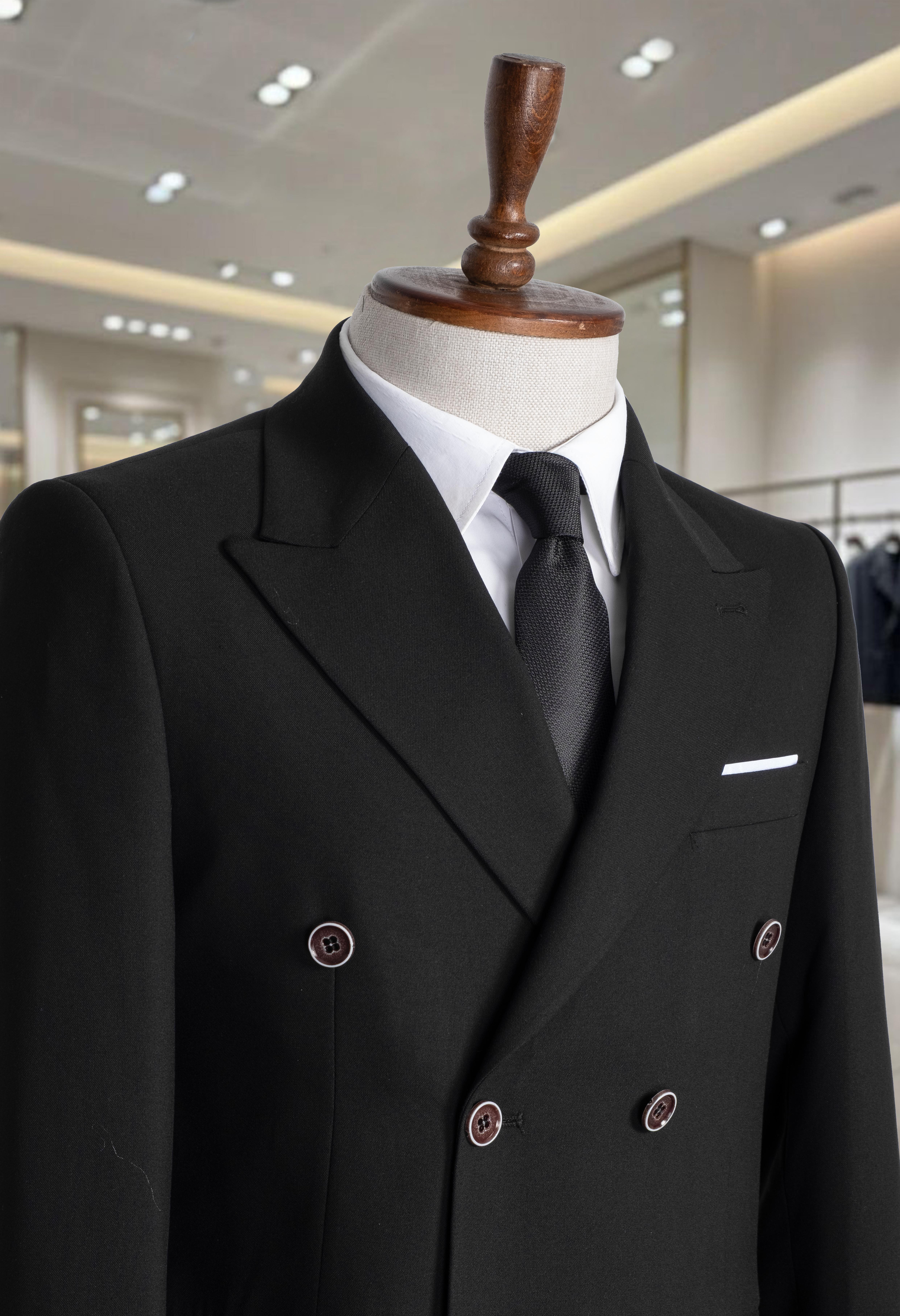 Takım Elbise Kruvaze SlimFit Siyah SD42283