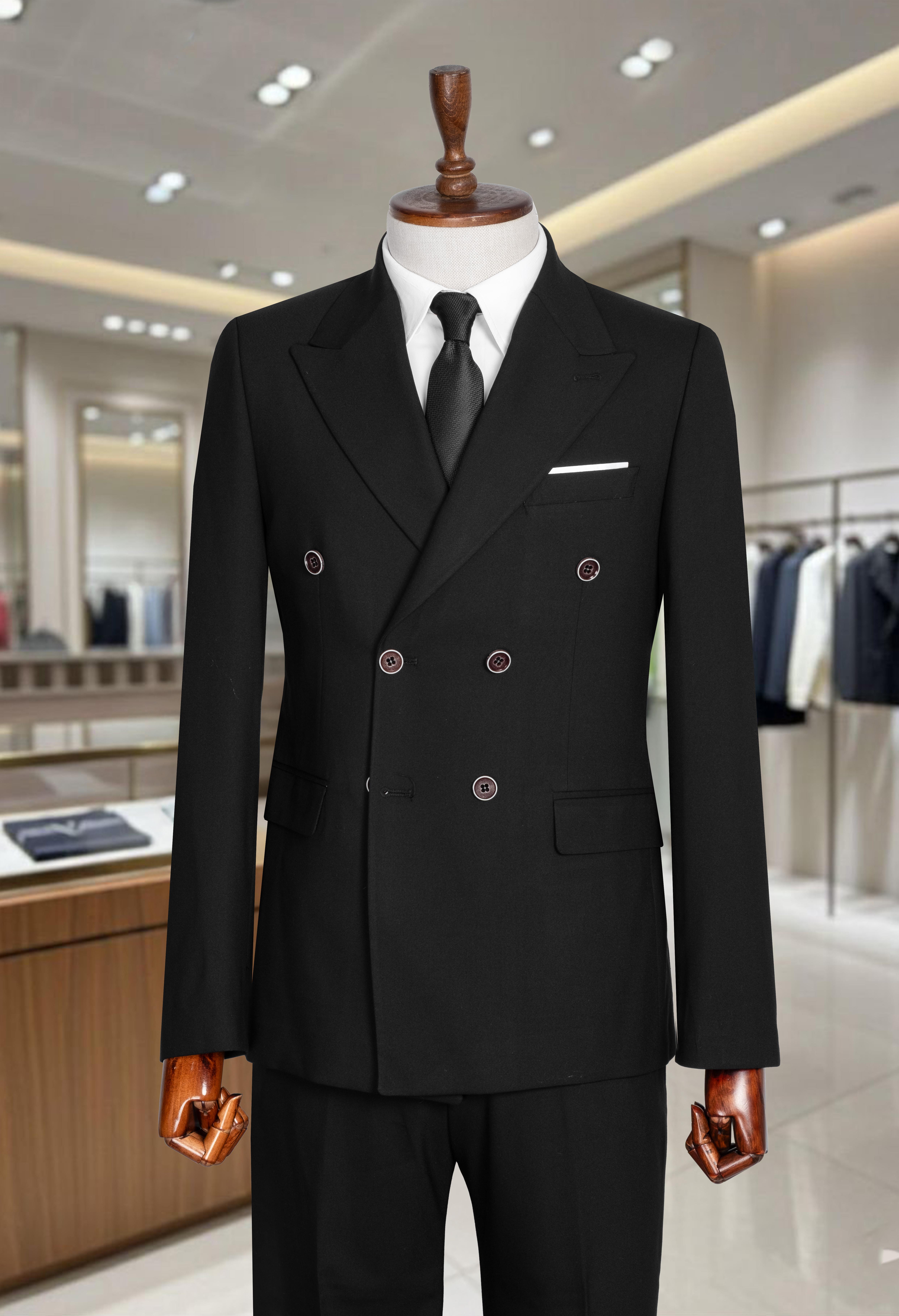 Takım Elbise Kruvaze SlimFit Siyah SD42283
