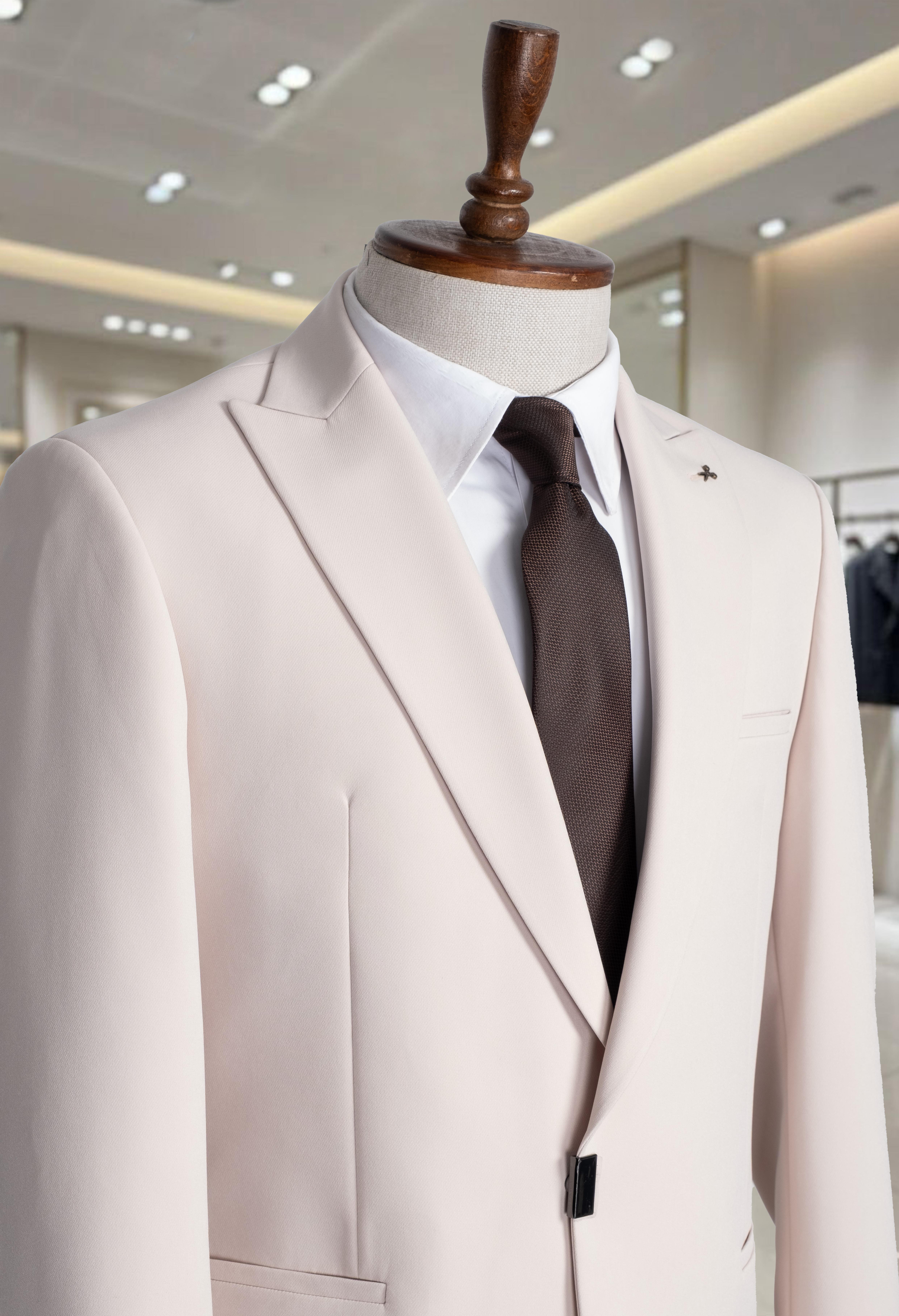 Takım Elbise SlimFit Bej Premium SD42288