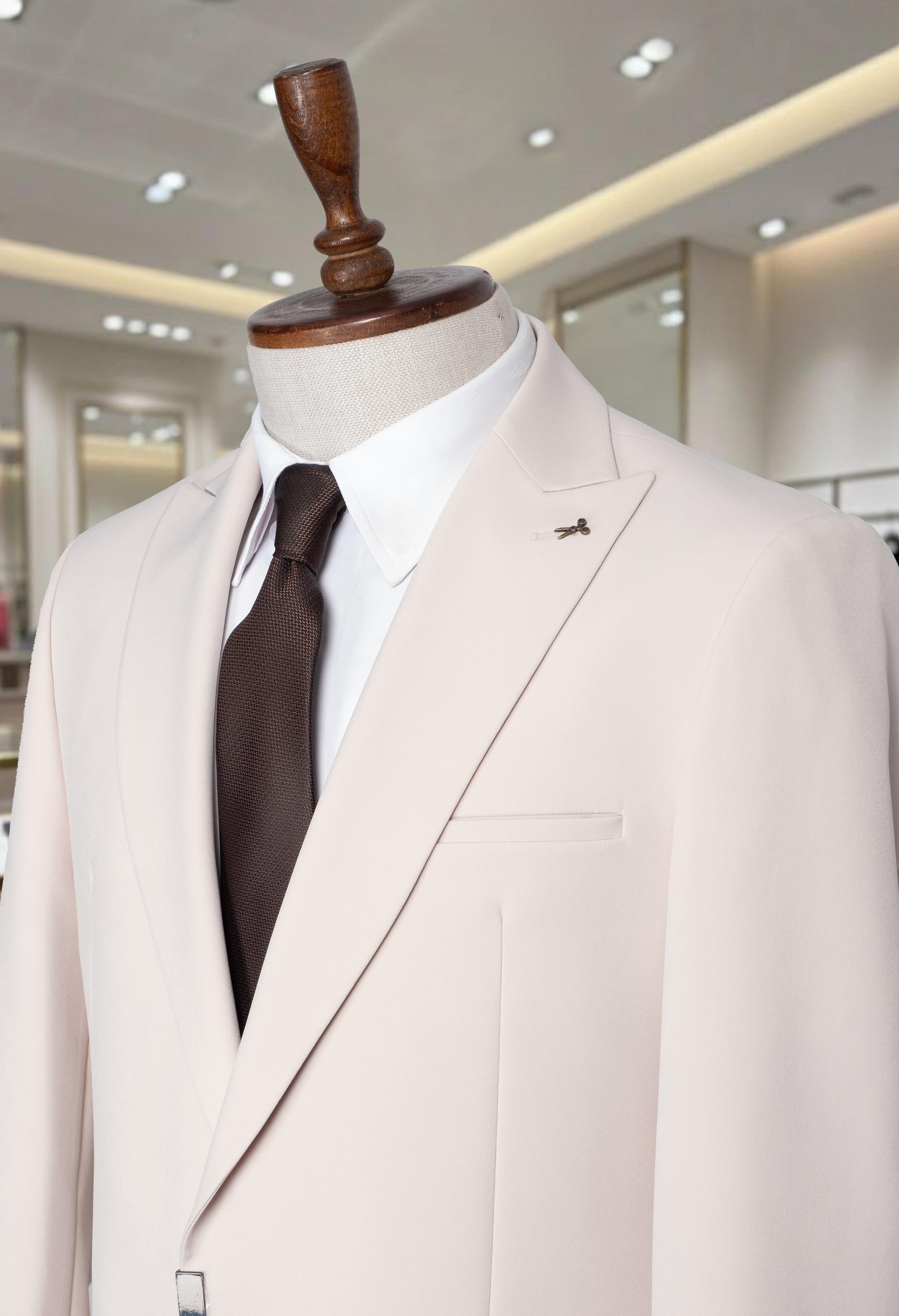 Takım Elbise SlimFit Bej Premium SD42288