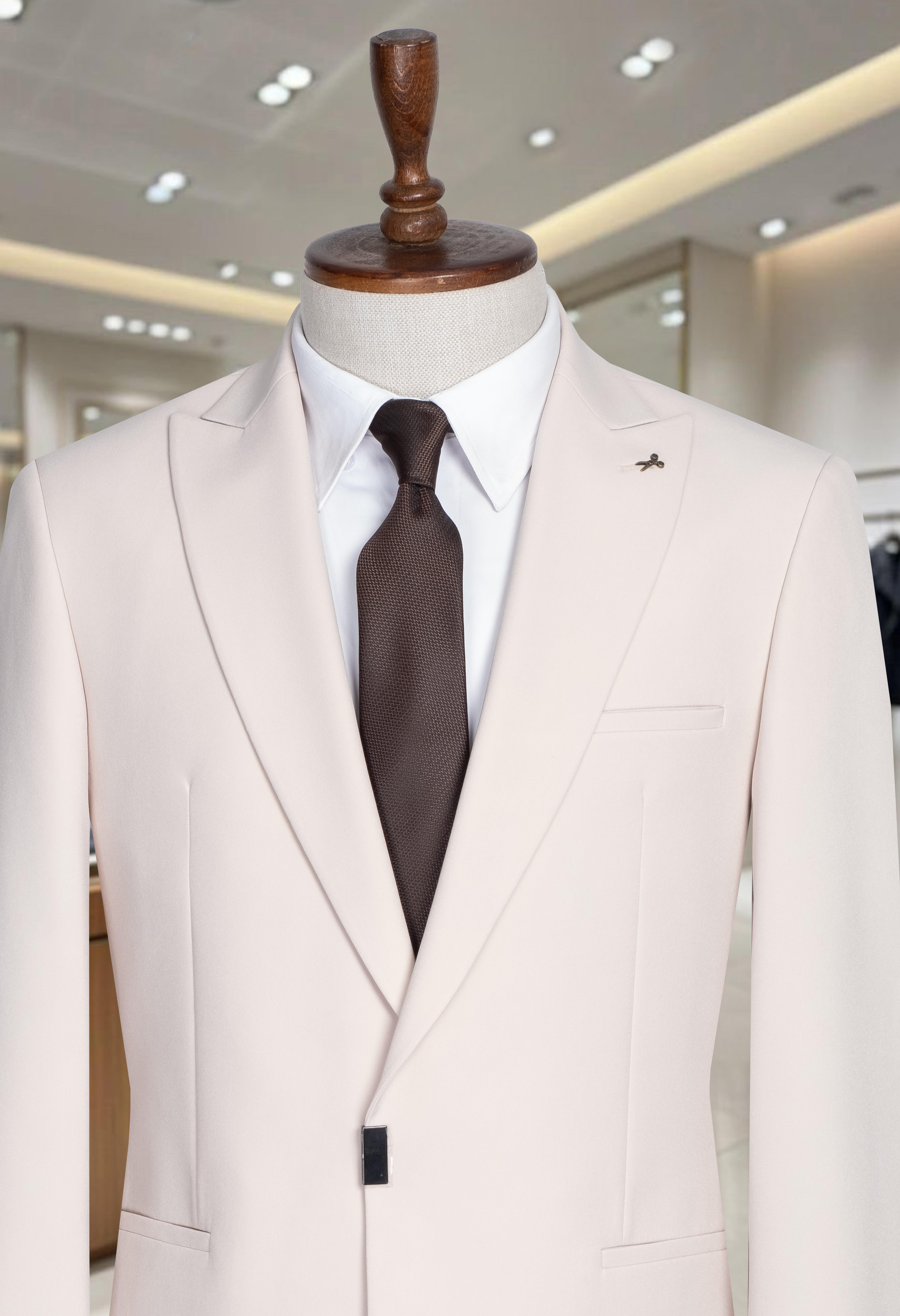 Takım Elbise SlimFit Bej Premium SD42288