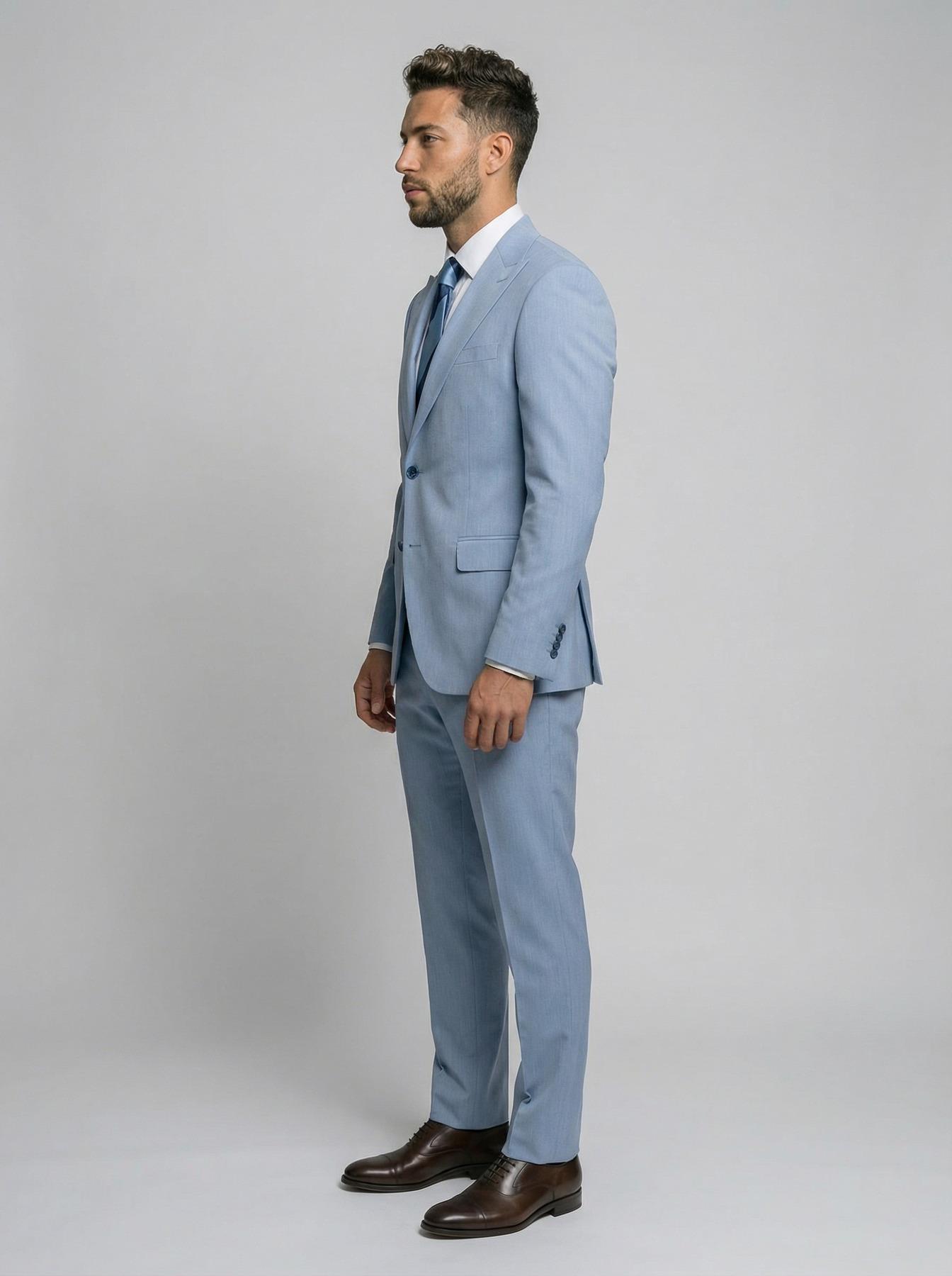 Takım Elbise SlimFit BuzMavi Premium SD42379