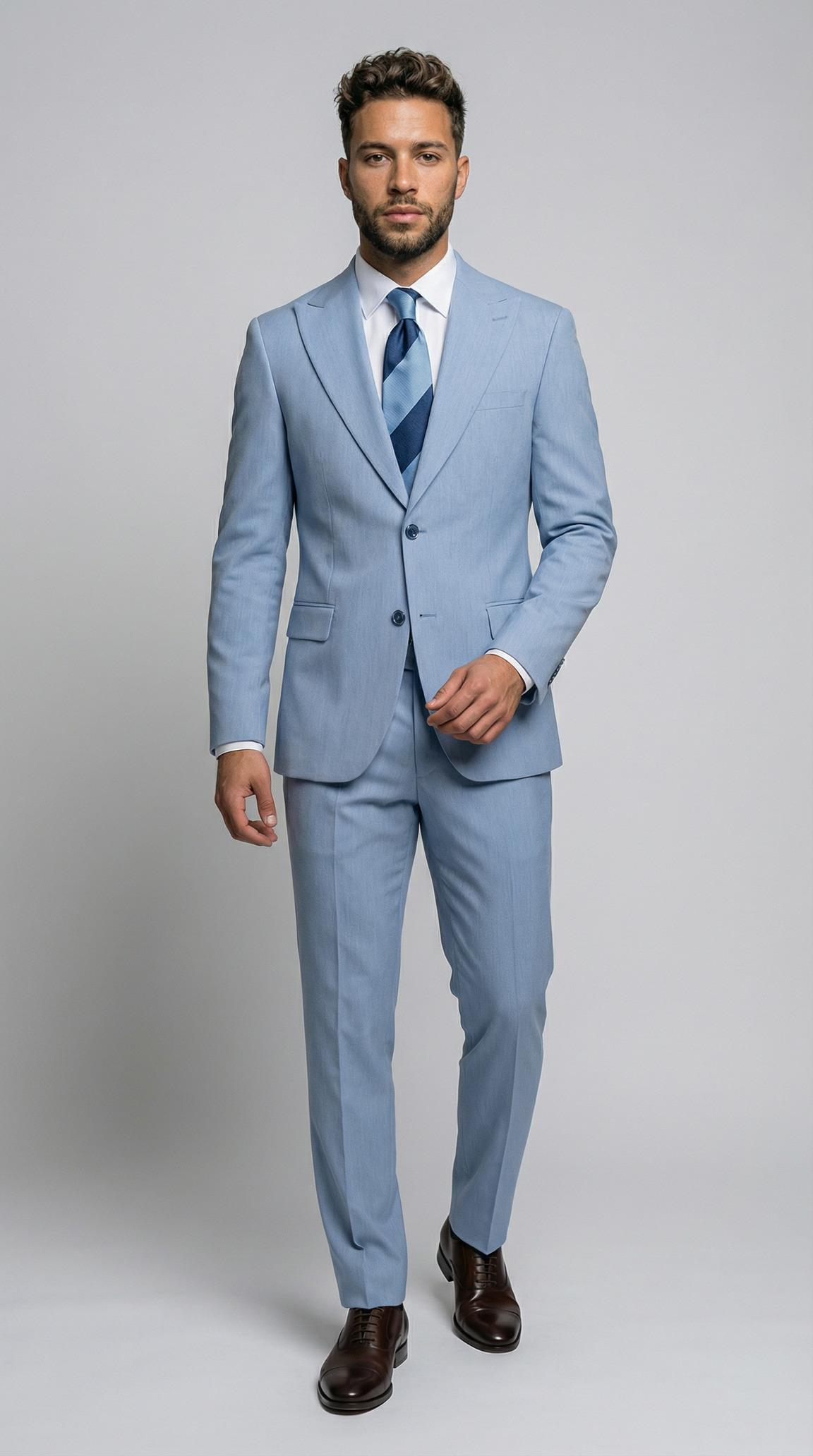 Takım Elbise SlimFit BuzMavi Premium SD42379